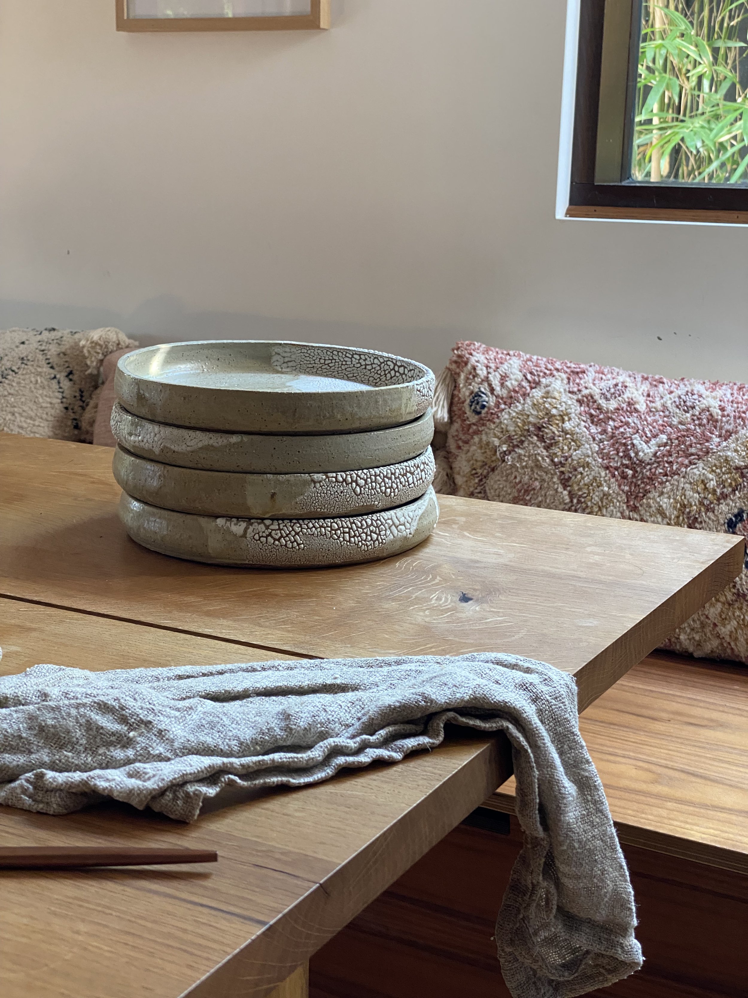 Unearthed handmade rustic ceramic dinner plates