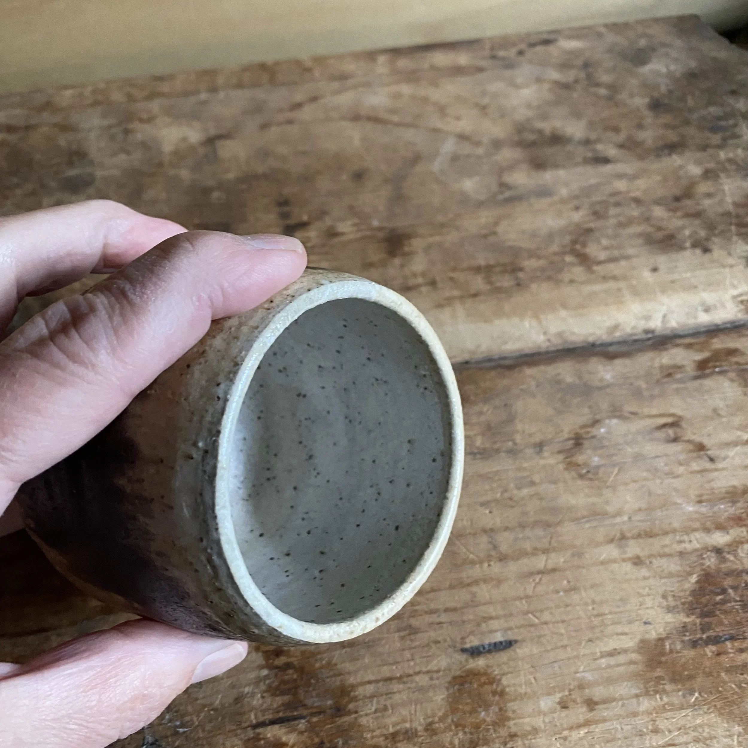 Handmade ceramic Unearthed Swirl tumbler