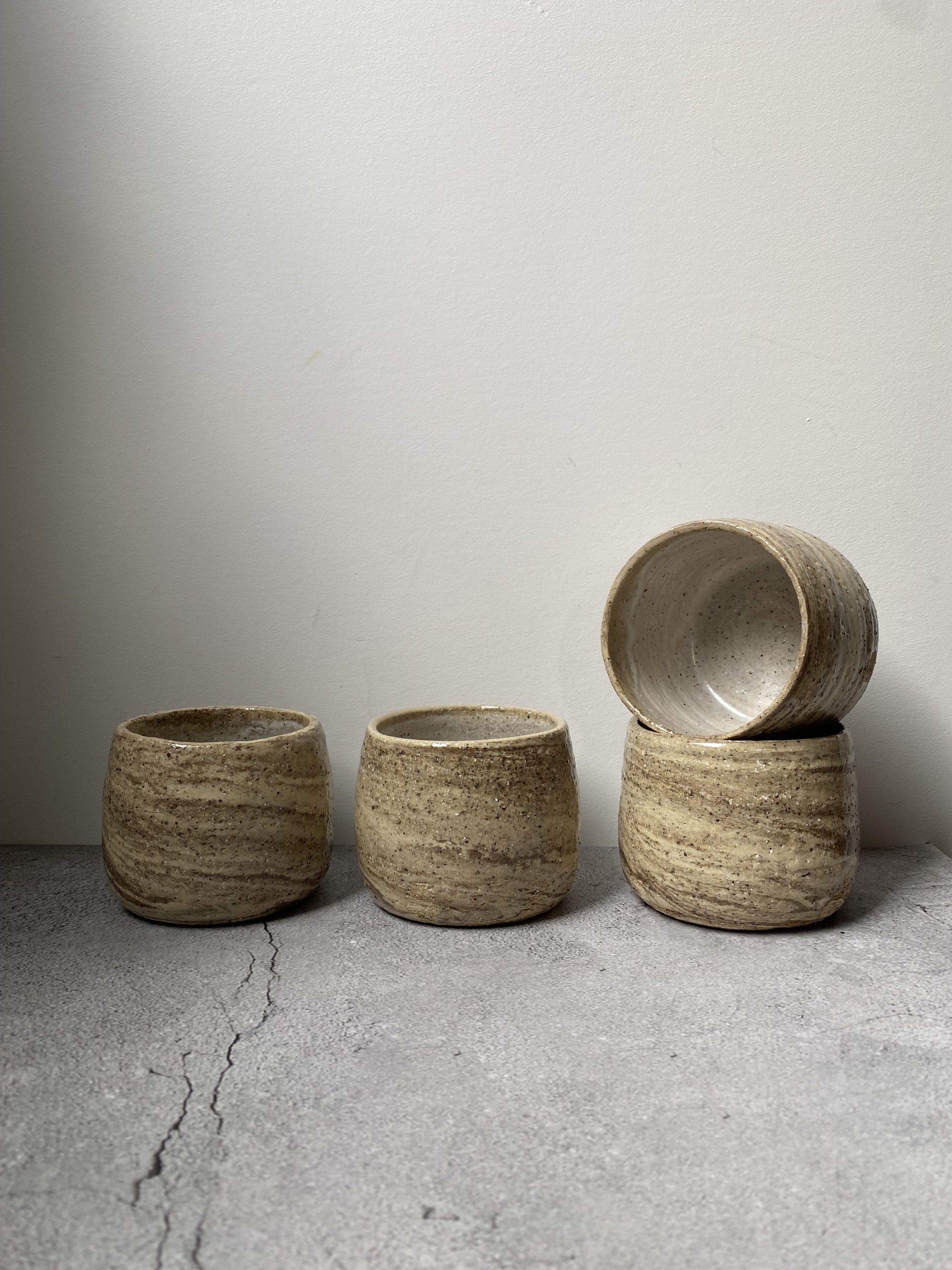 handmade pottery coffee tumbler
