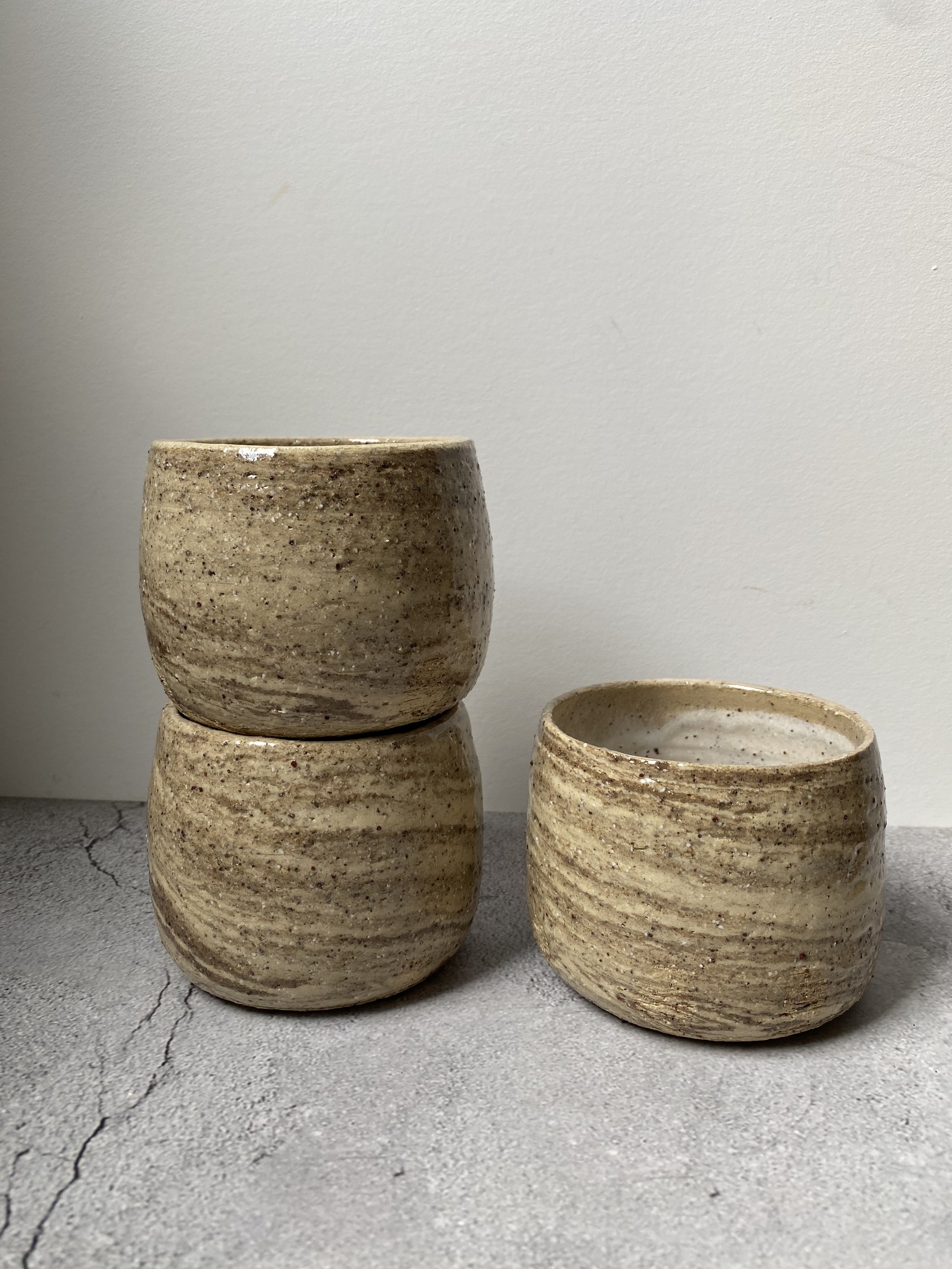 handmade pottery coffee tumbler
