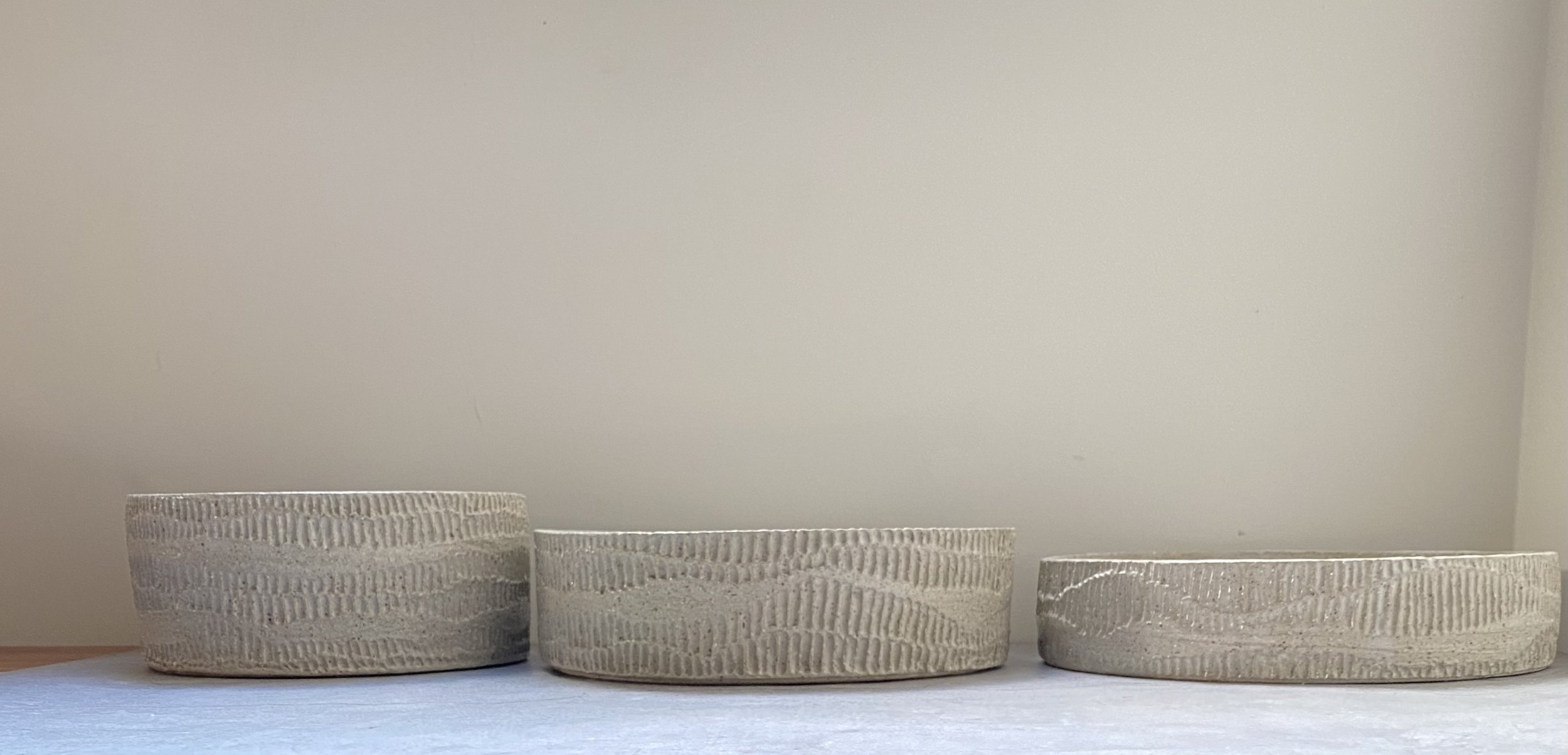 dune pottery serving bowl fruit bowl salad