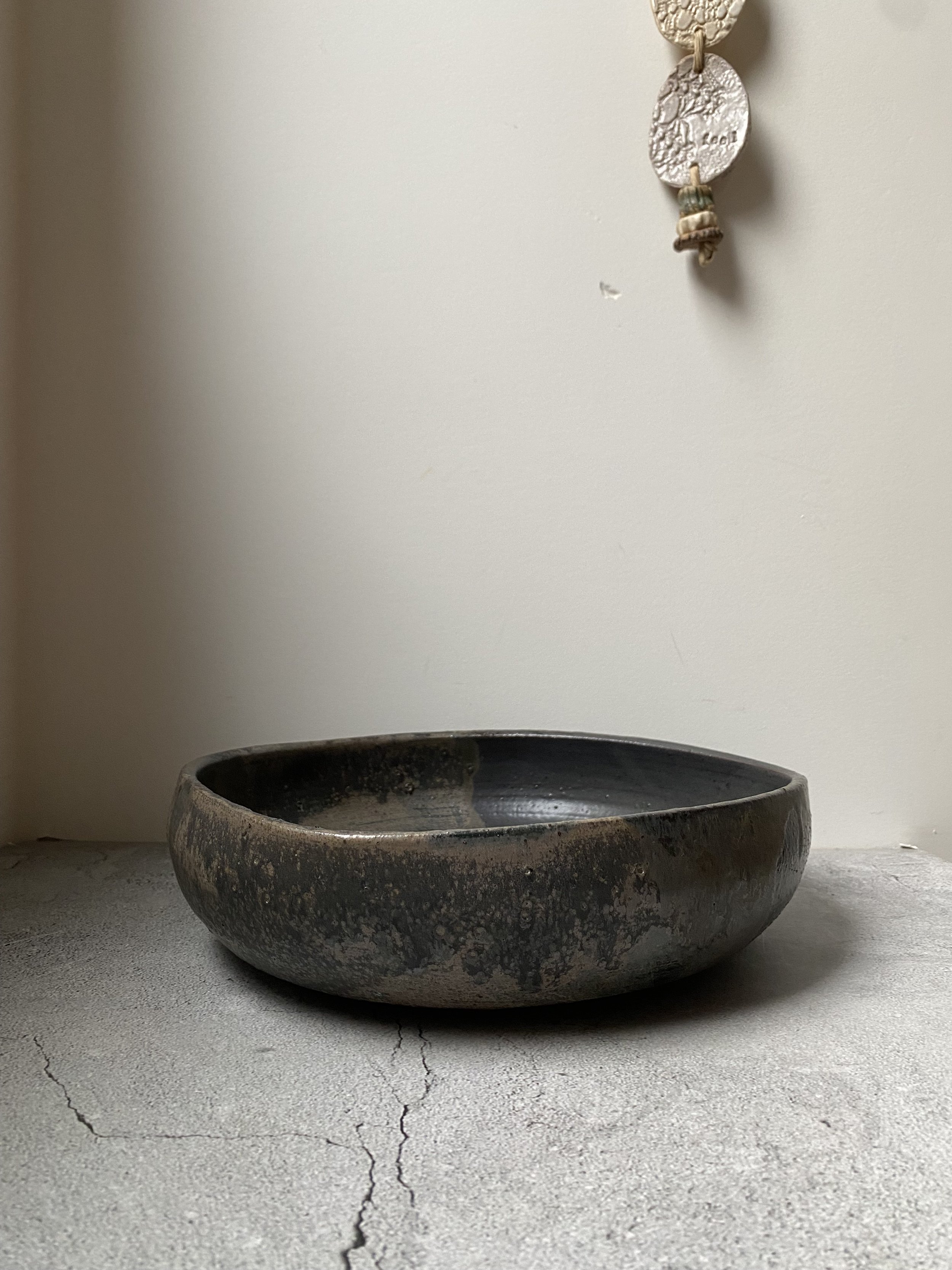 handmade organic ceramic serving salad bowl