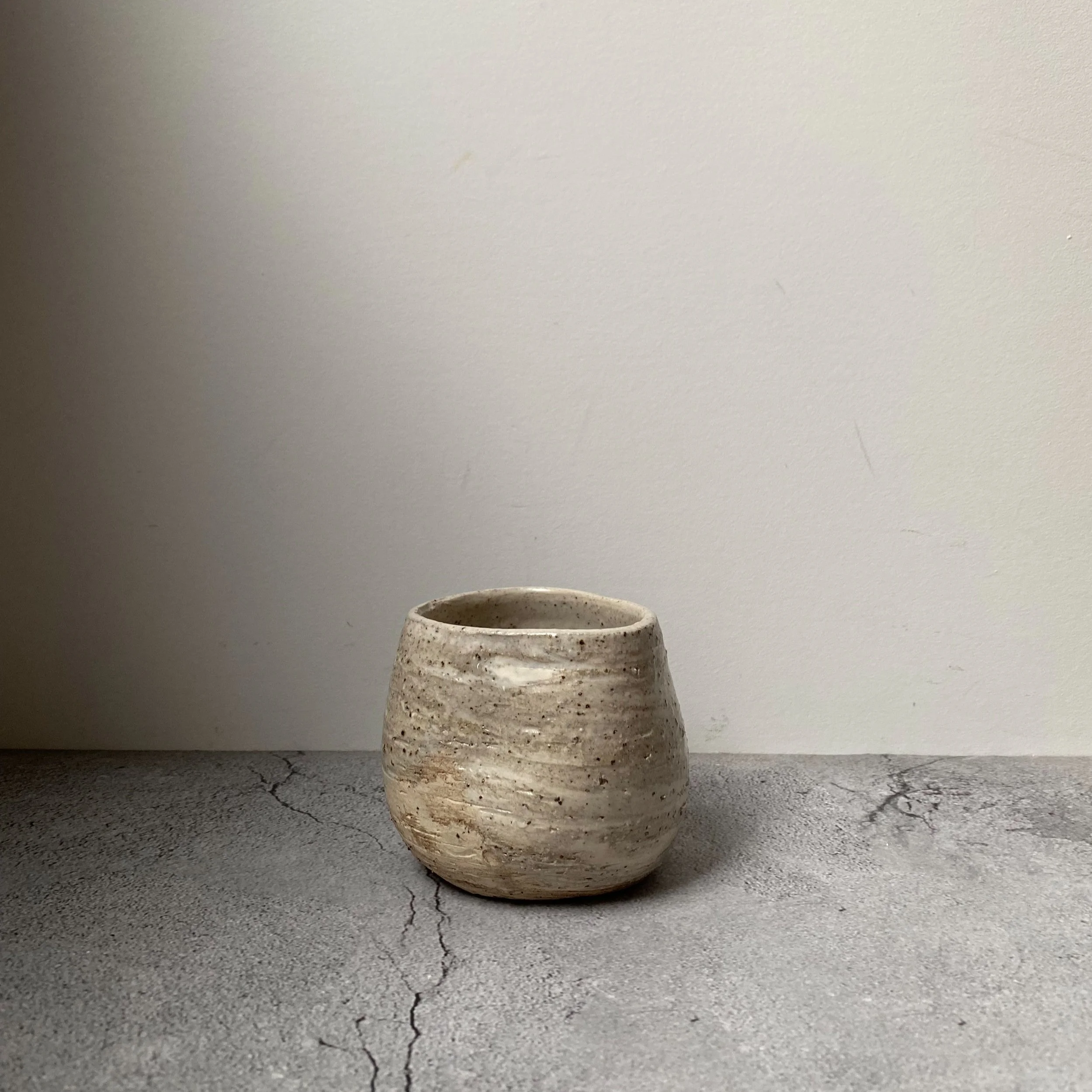handmade ceramic organic shaped tumbler