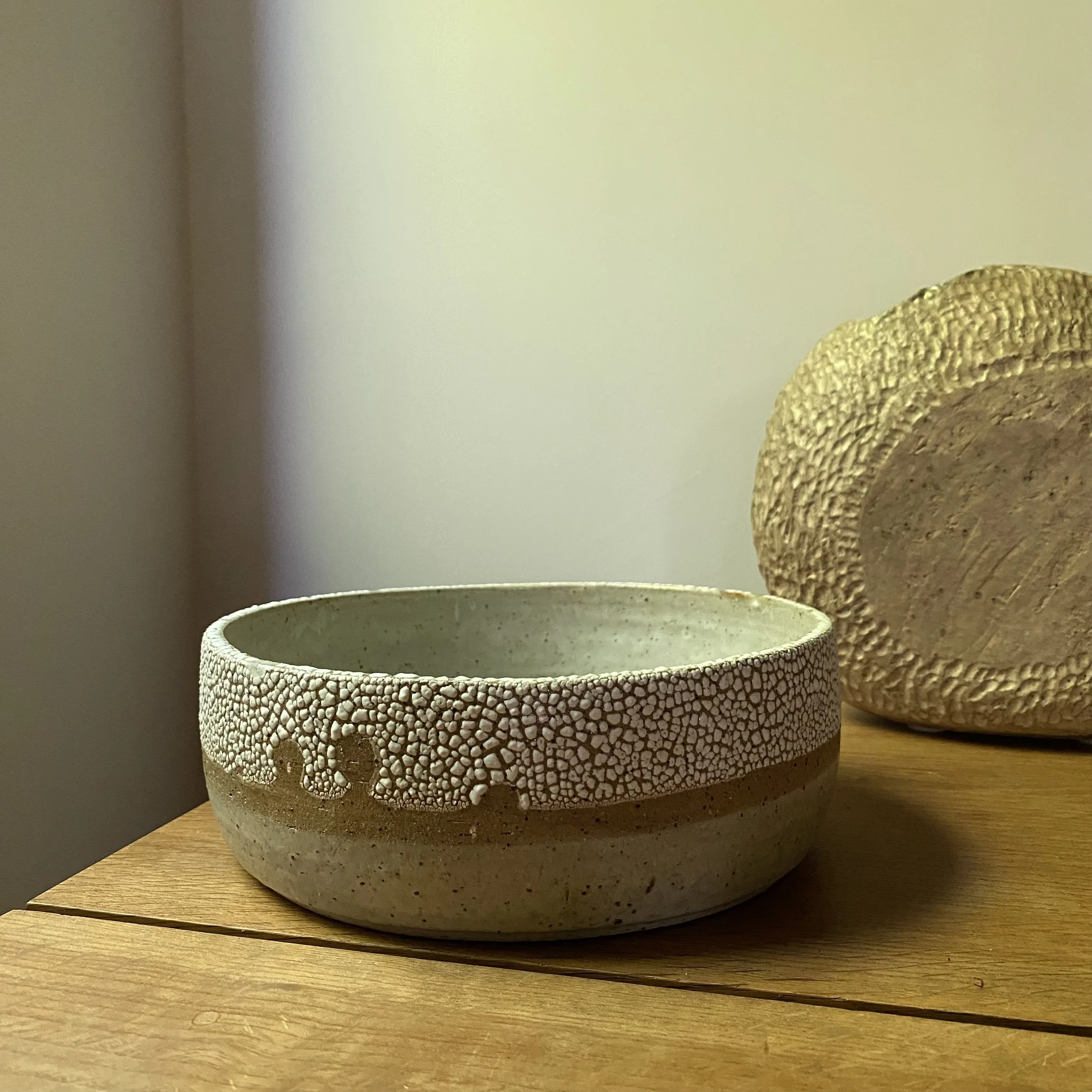 Handmade Unearthed Cracked Earth ceramic Bowl