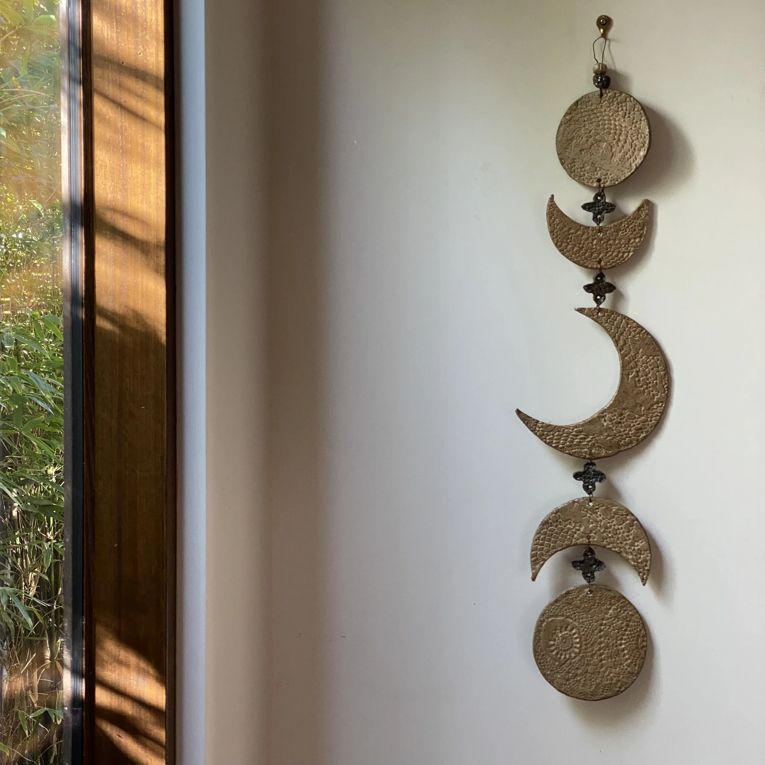 Unearthed Moon Phase Ceramic Wallhanging  - Three