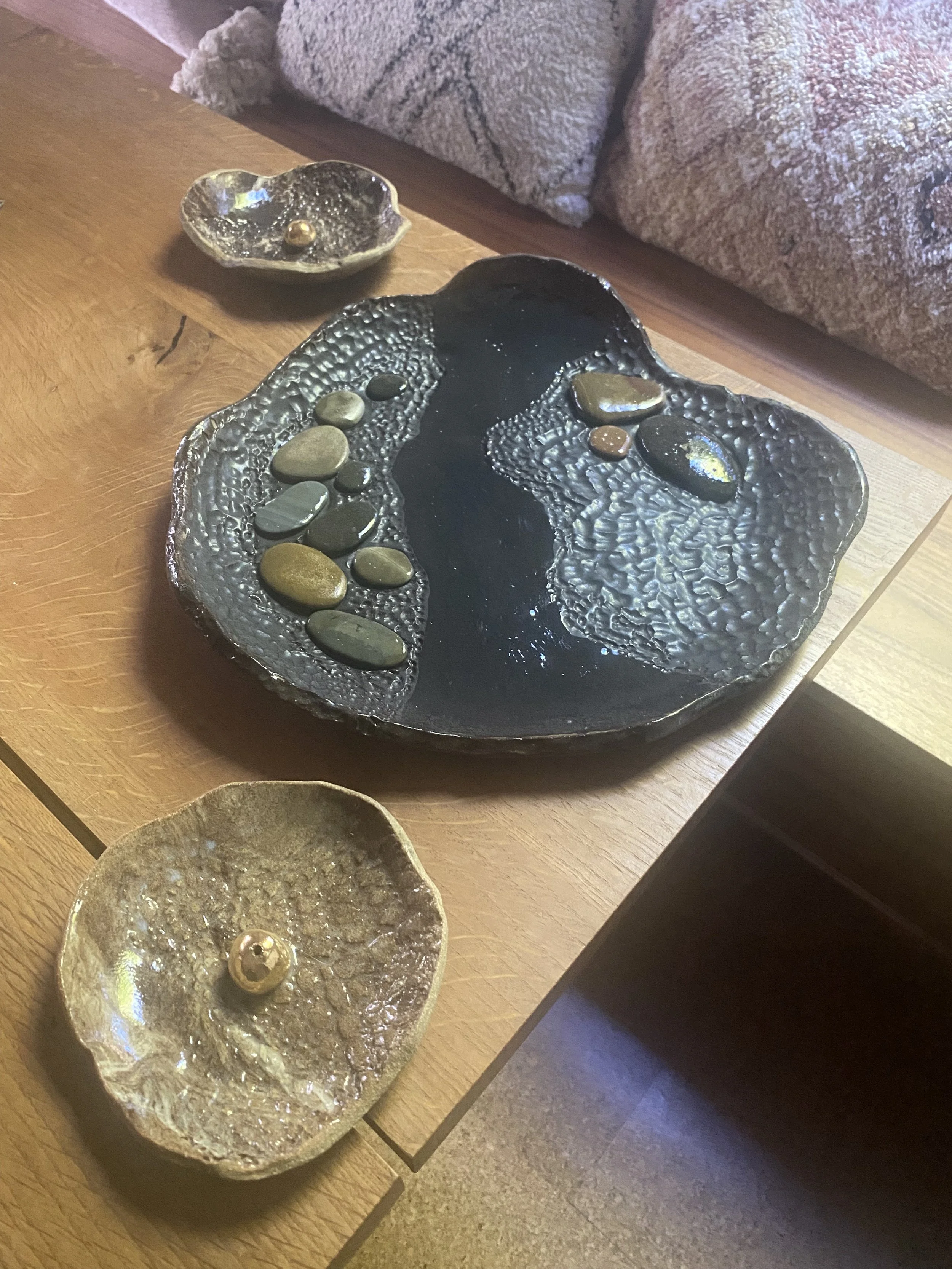 Unearthed Riversong organic handmade ceramic platter