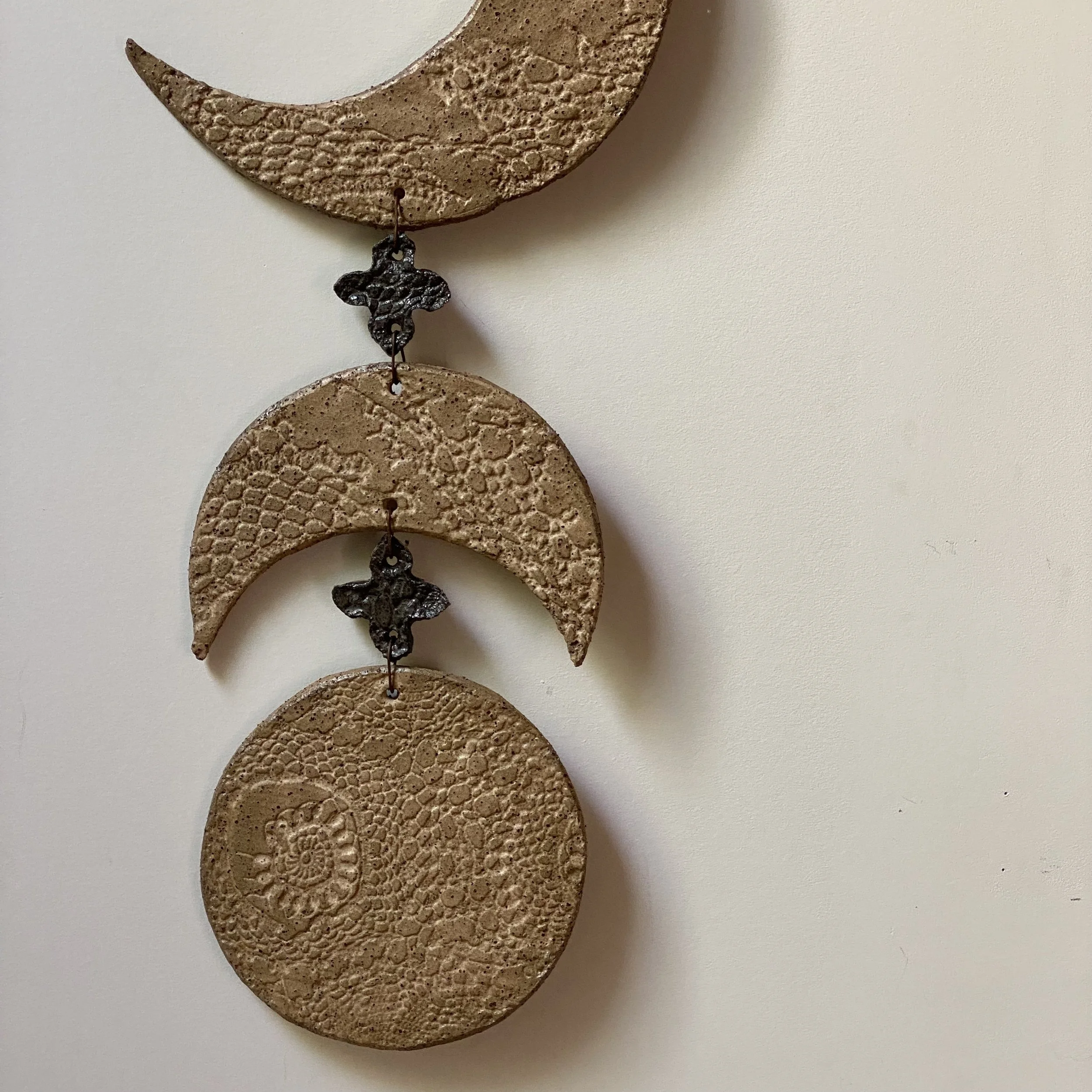 Unearthed Moon Phase Ceramic Wallhanging  - One