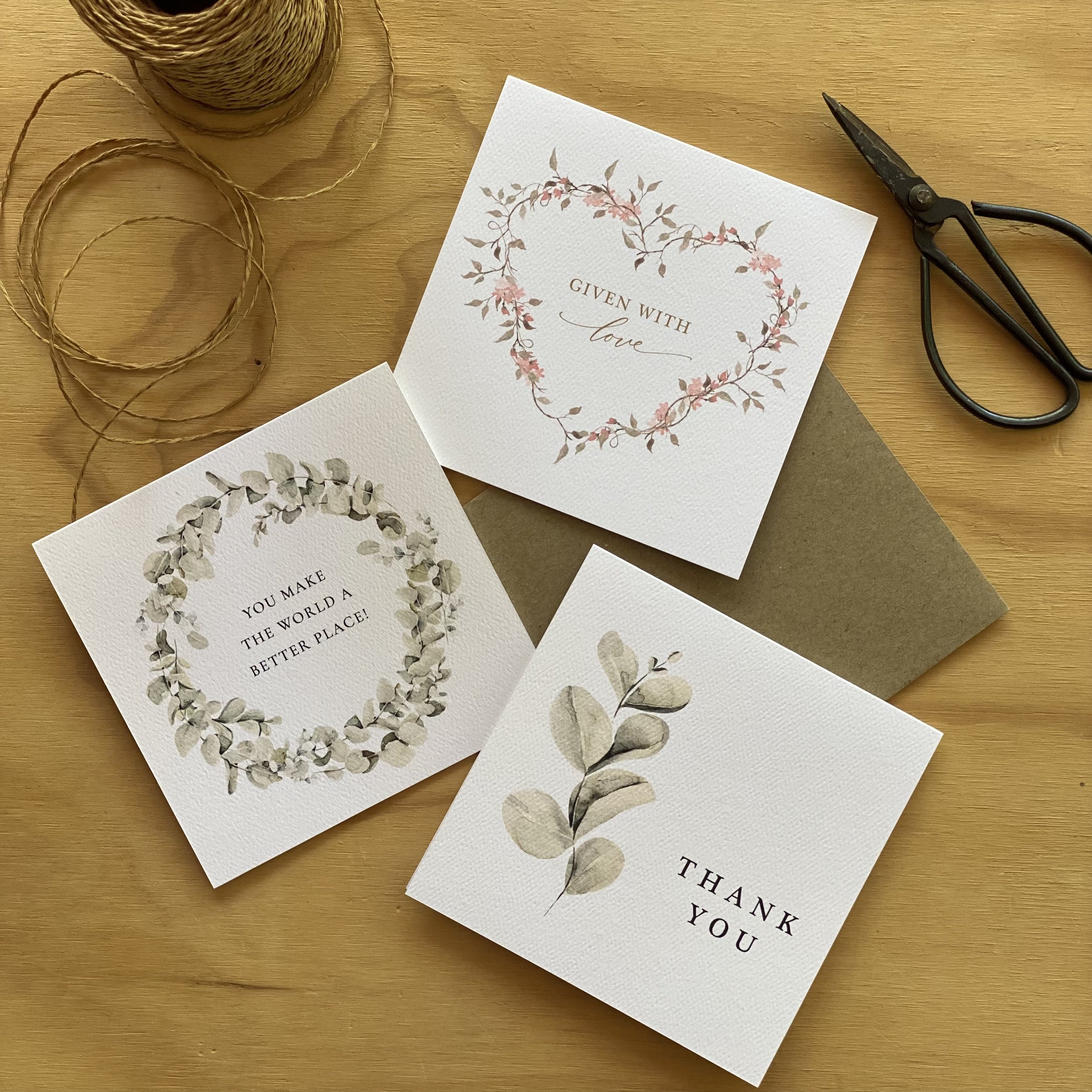 Given with love handmade card