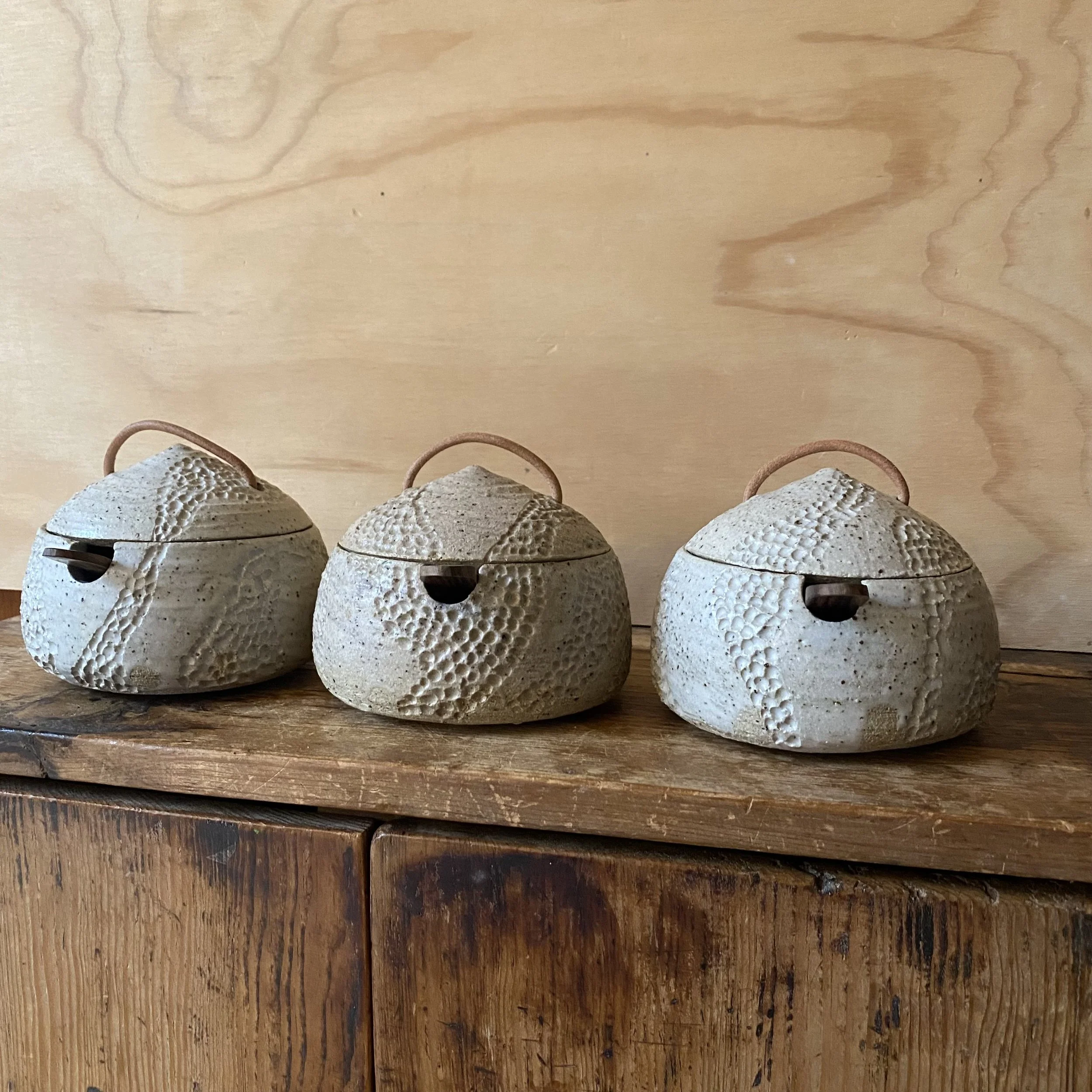 Unearthed Topography Salt vessels handmade pottery