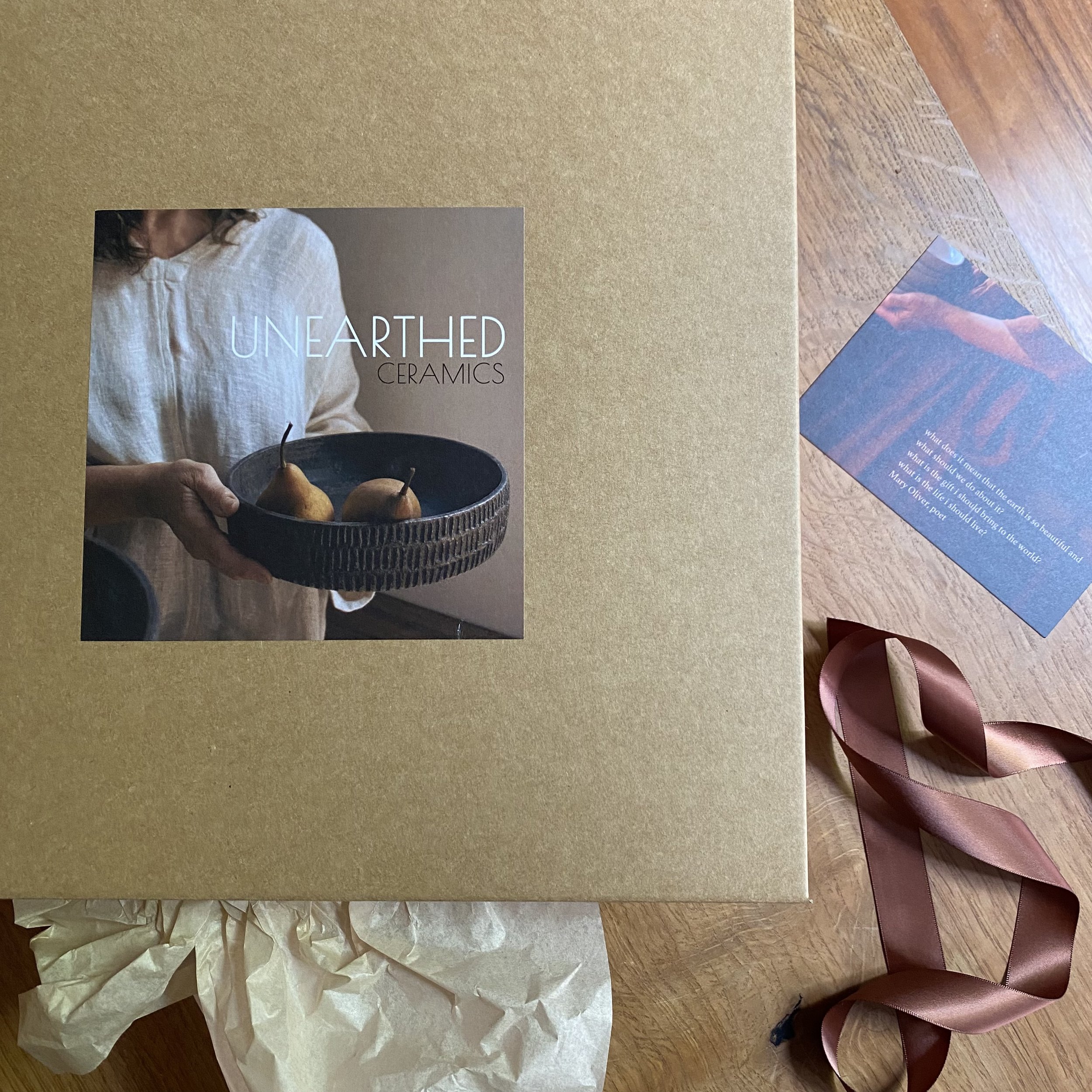 Cracked Earth Cake platter handmade ceramic wedding  gift boxed