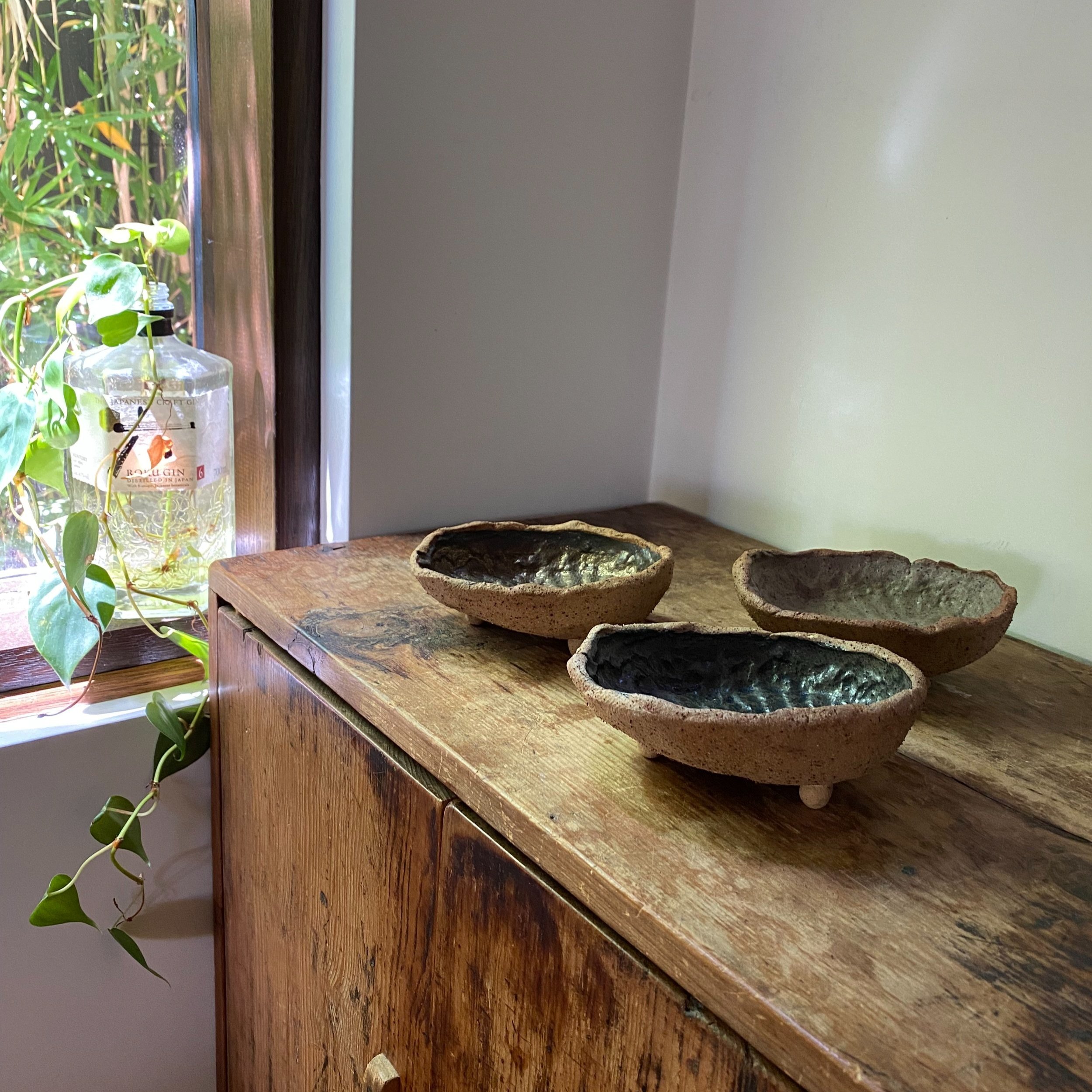 Dark and Stormy Abalone ceramic shells