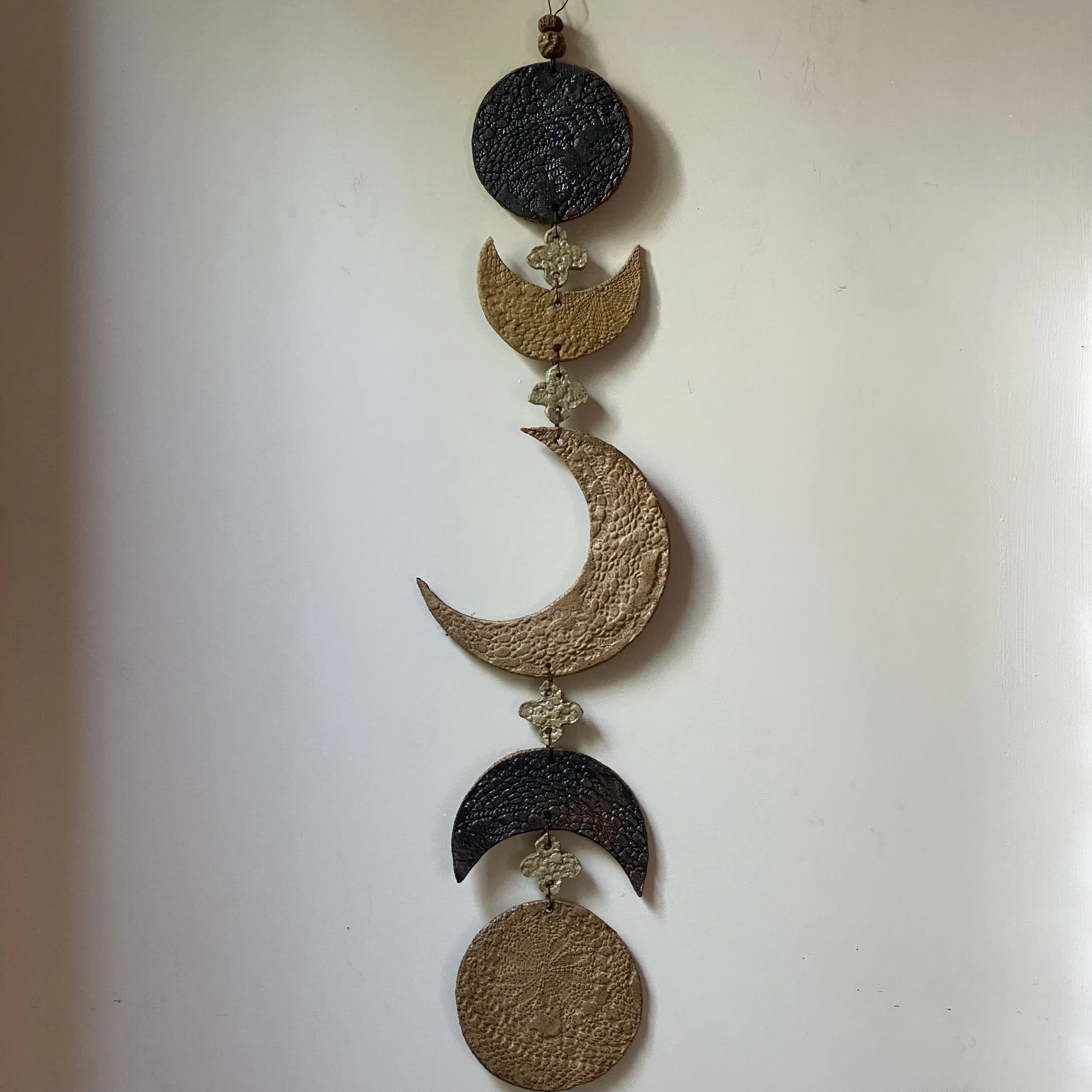 Unearthed Moon Phase Ceramic Wallhanging - Seven
