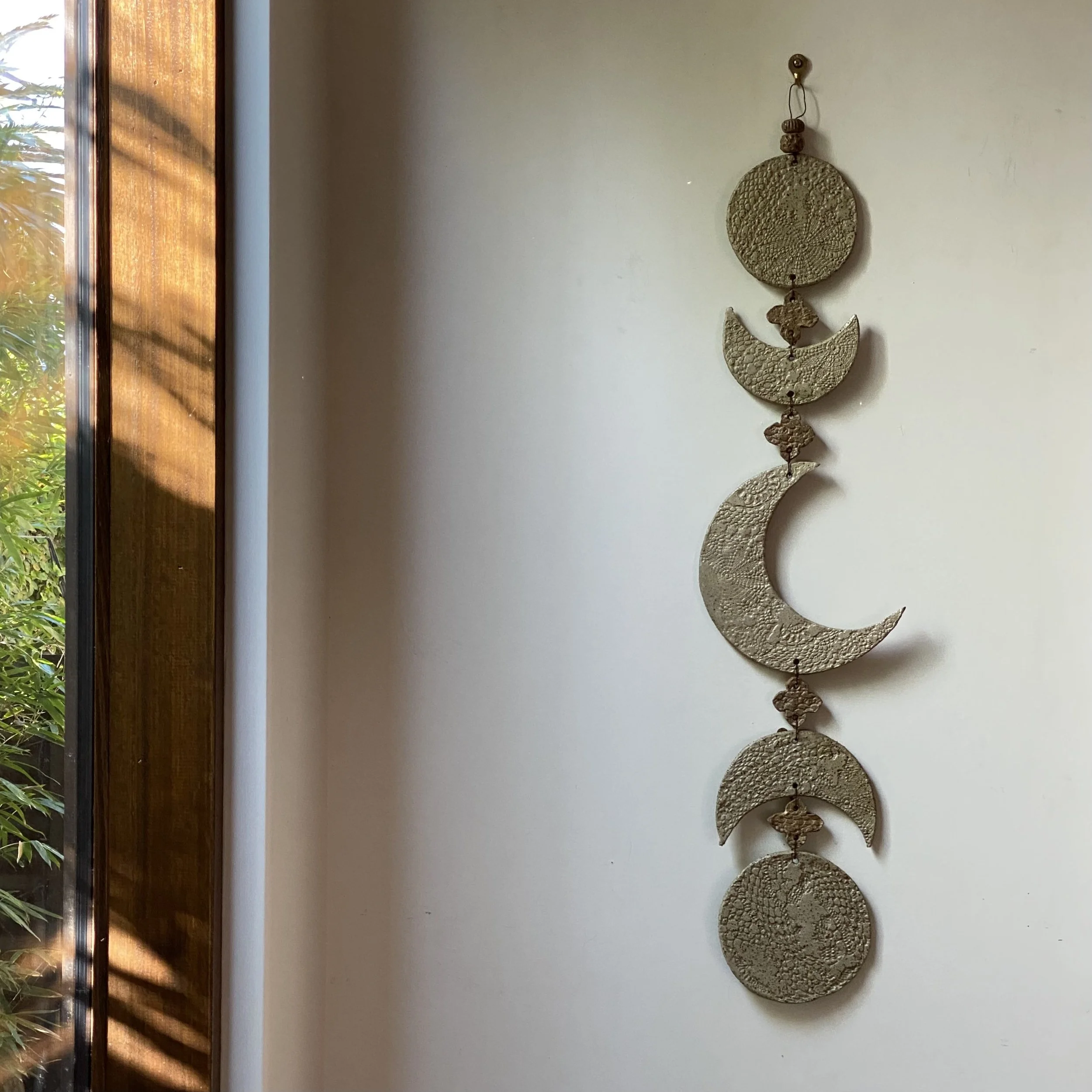 Unearthed Moon Phase Ceramic Wallhanging  - Five