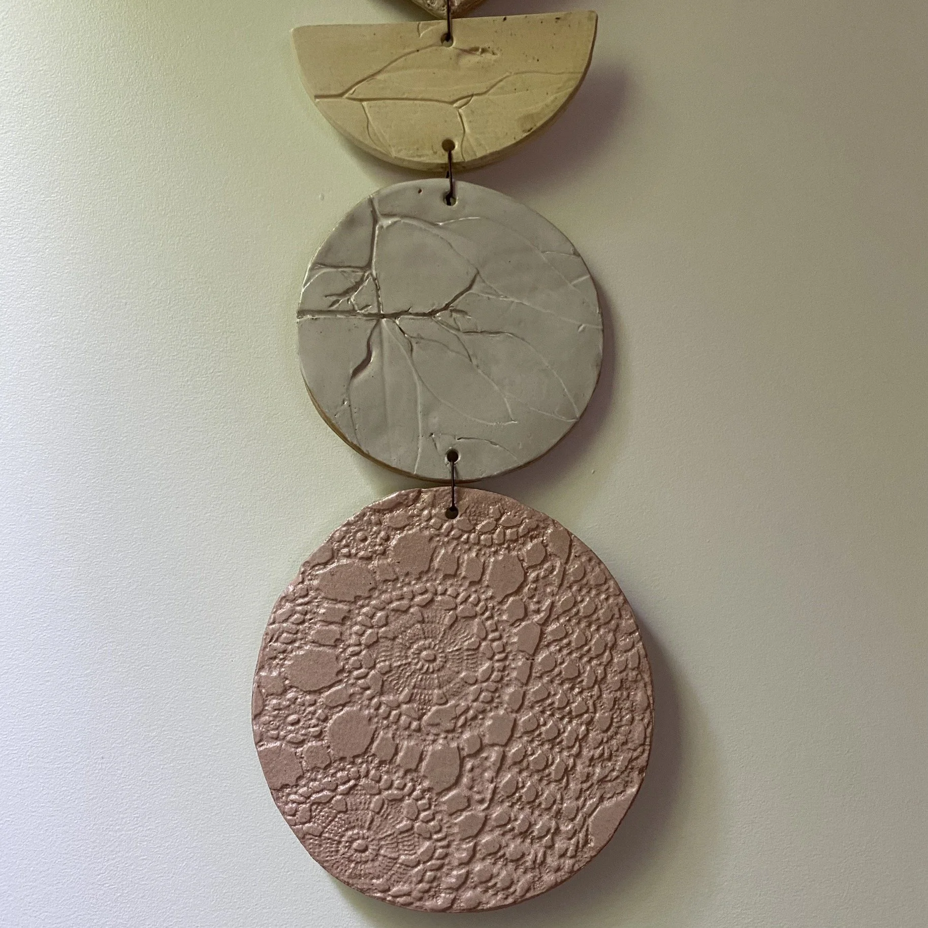 Unearthed Large Flora Wall Hanging - Blush and Natural palette