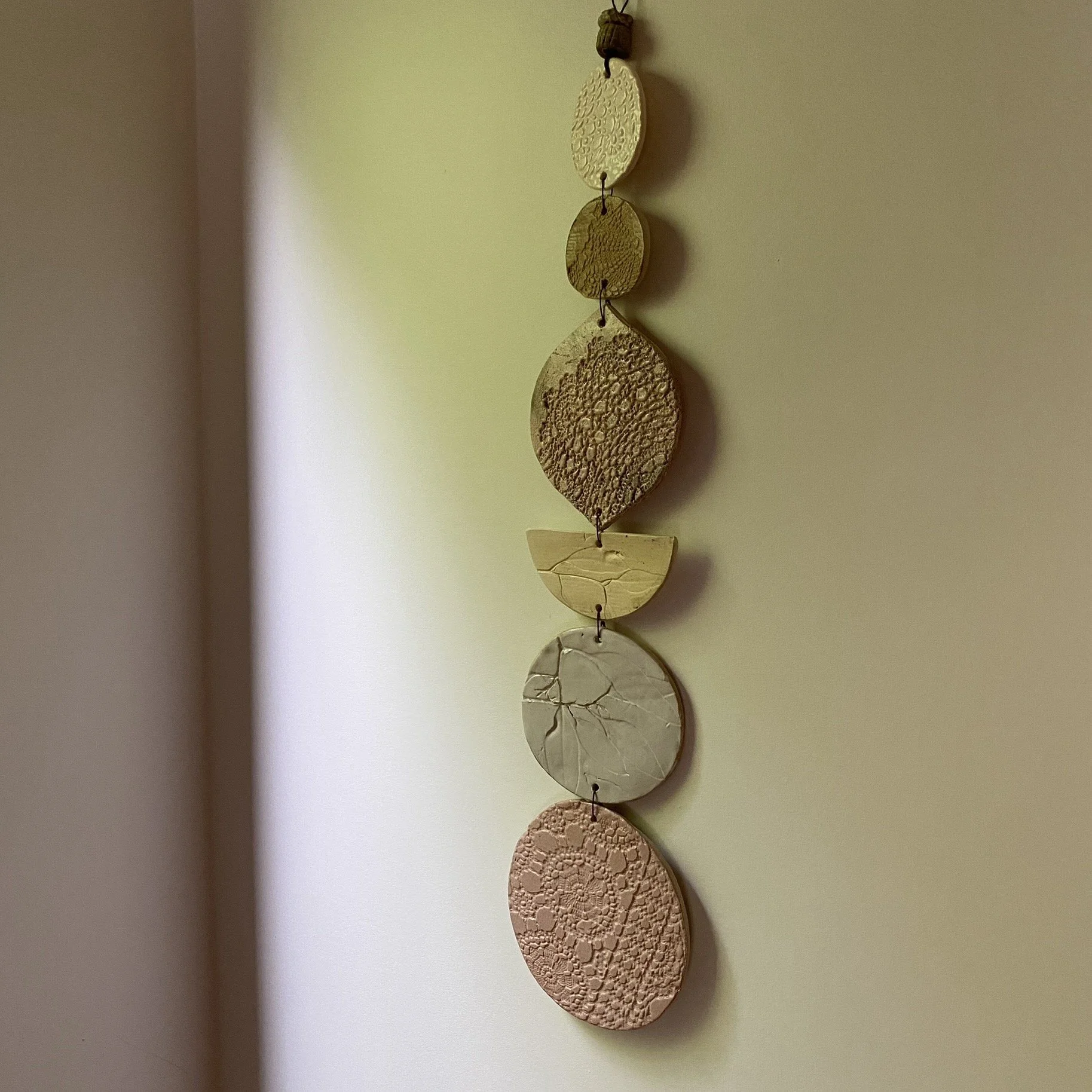 Unearthed Large Flora Wall Hanging - Blush and Natural palette