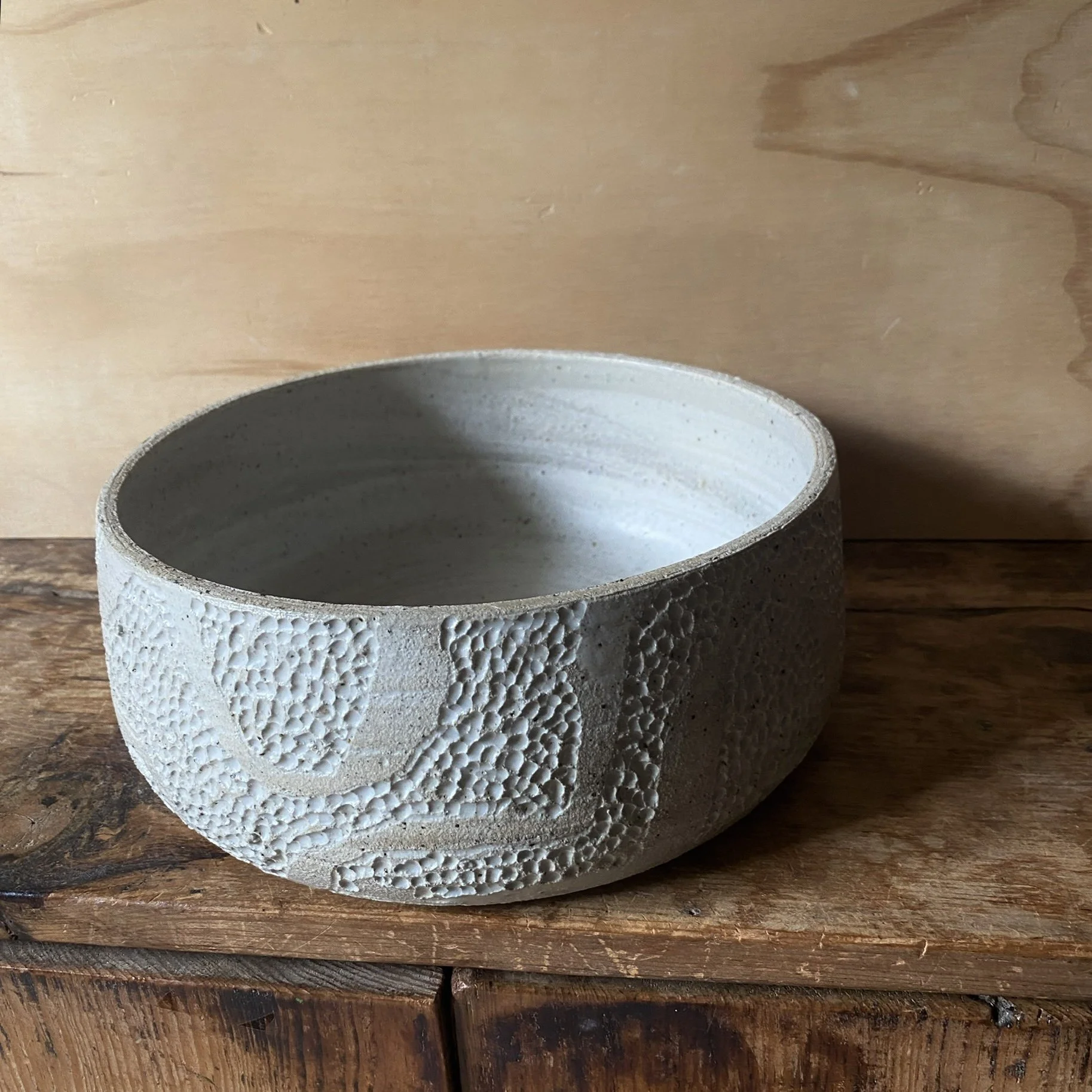 Unearthed Typography Tall Bowl - Ash glaze