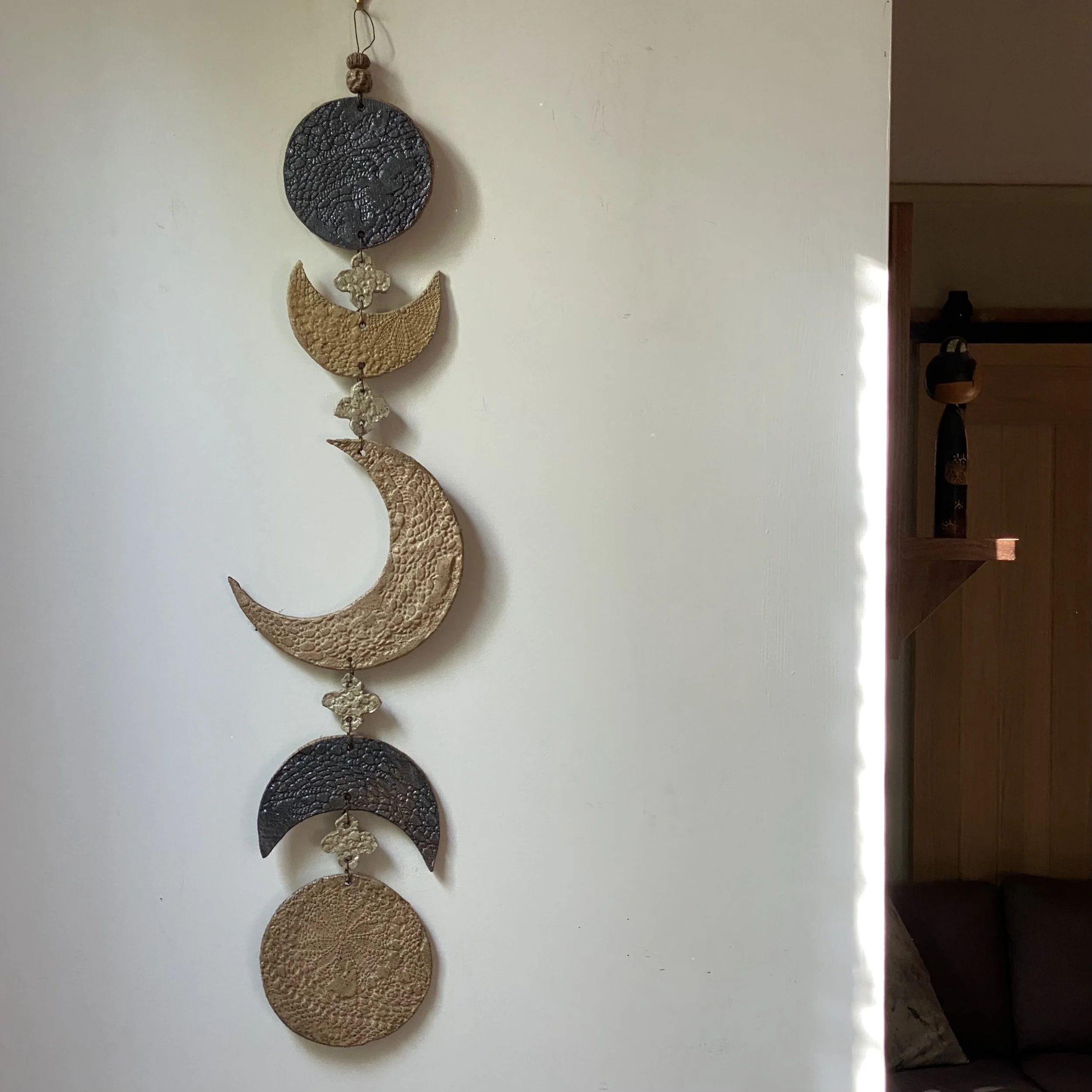 Unearthed Moon Phase Ceramic Wallhanging - Seven