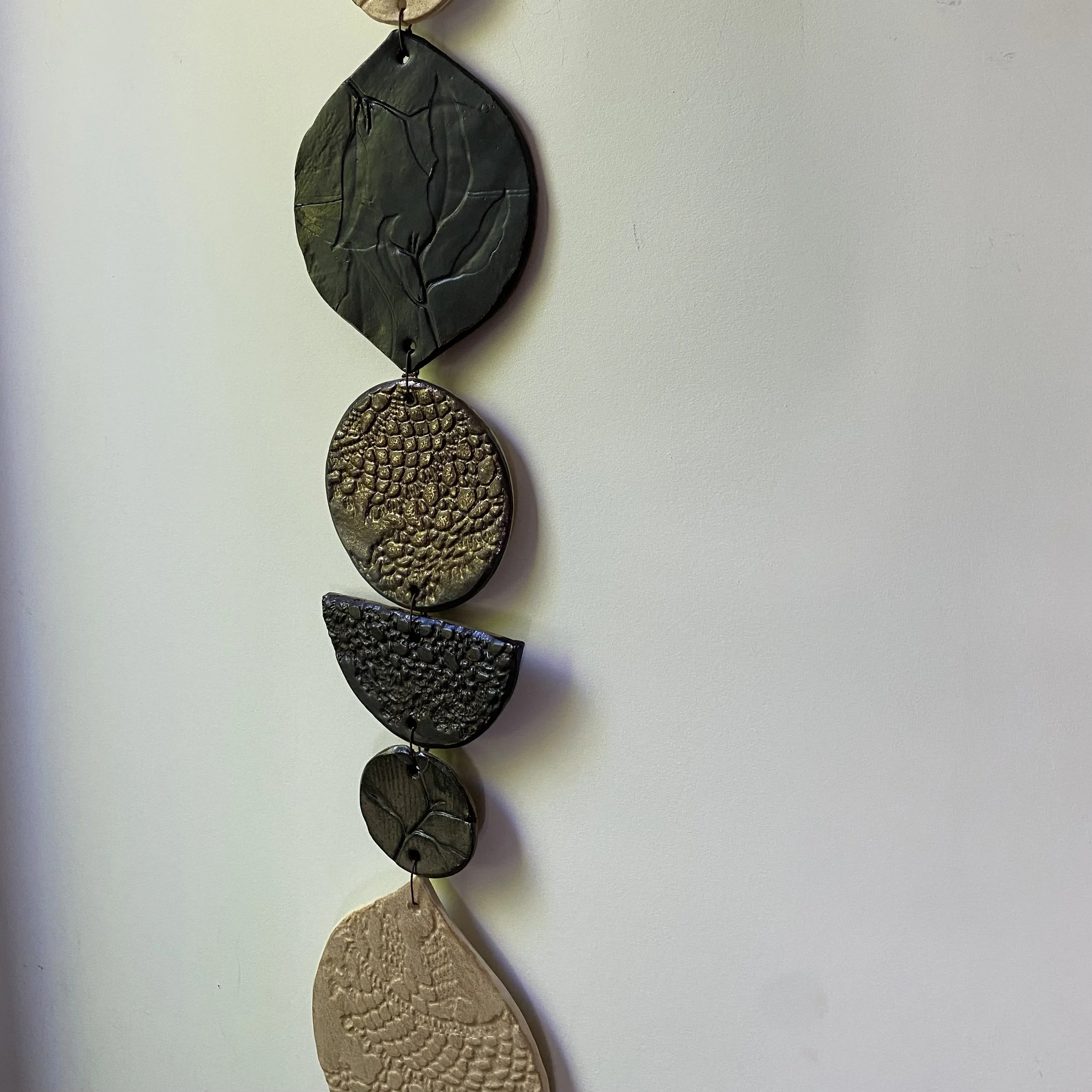 Unearthed Large Flora Wall Hanging - Earthy Bronze tones Two