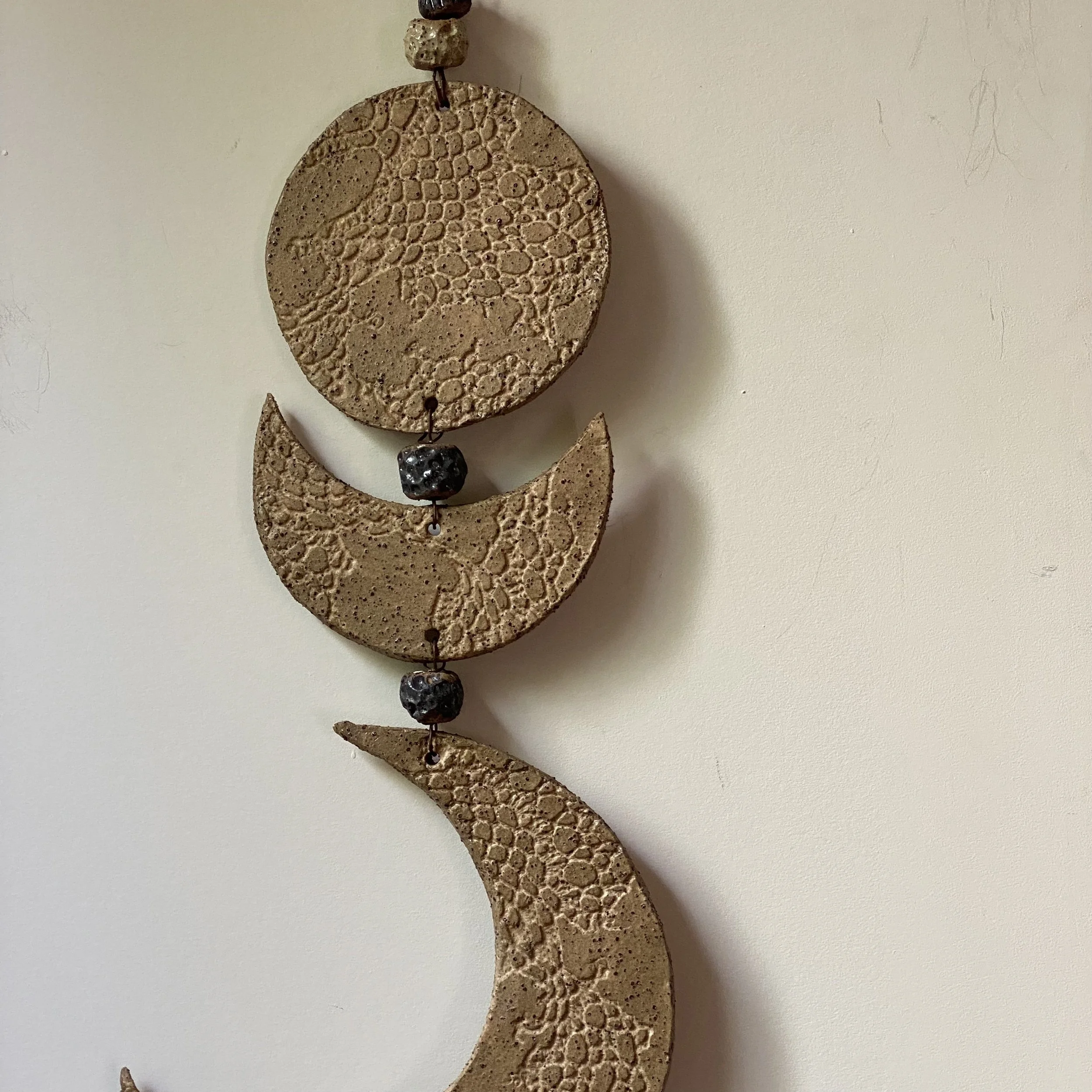 Unearthed Moon Phase Ceramic Wallhanging - Three