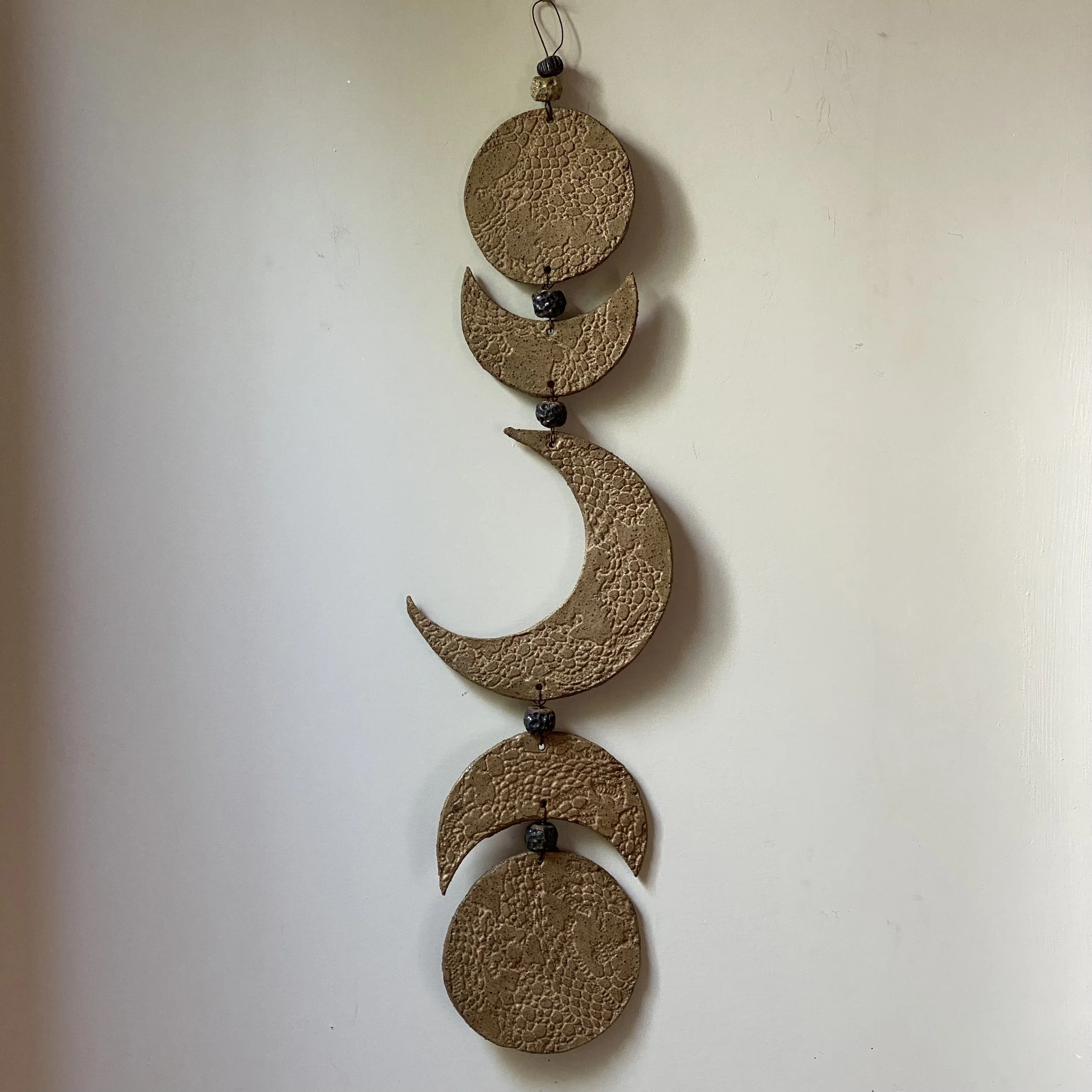 Unearthed Moon Phase Ceramic Wallhanging - Three