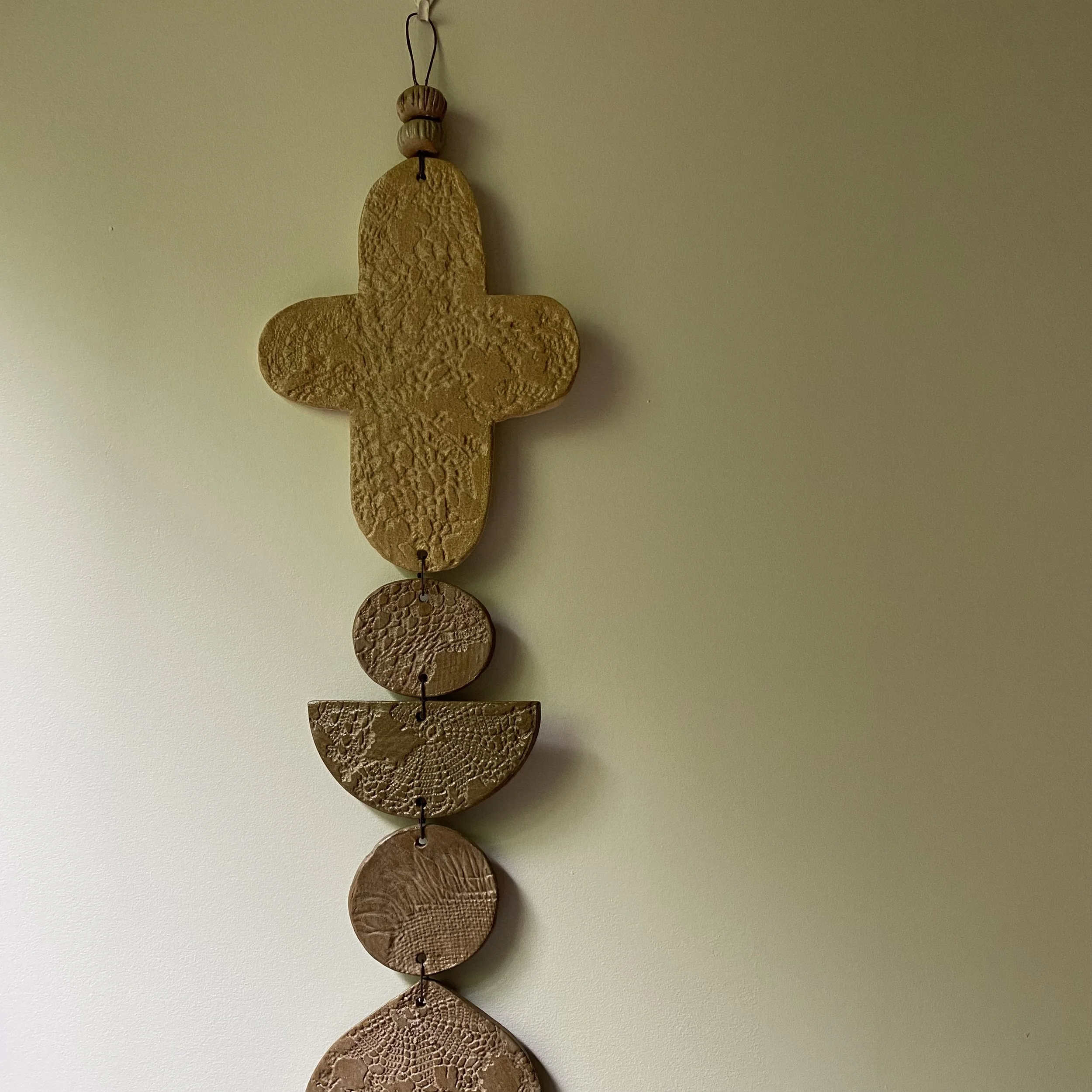 Unearthed XL Flora Wall Hanging - Earthy Blush tones