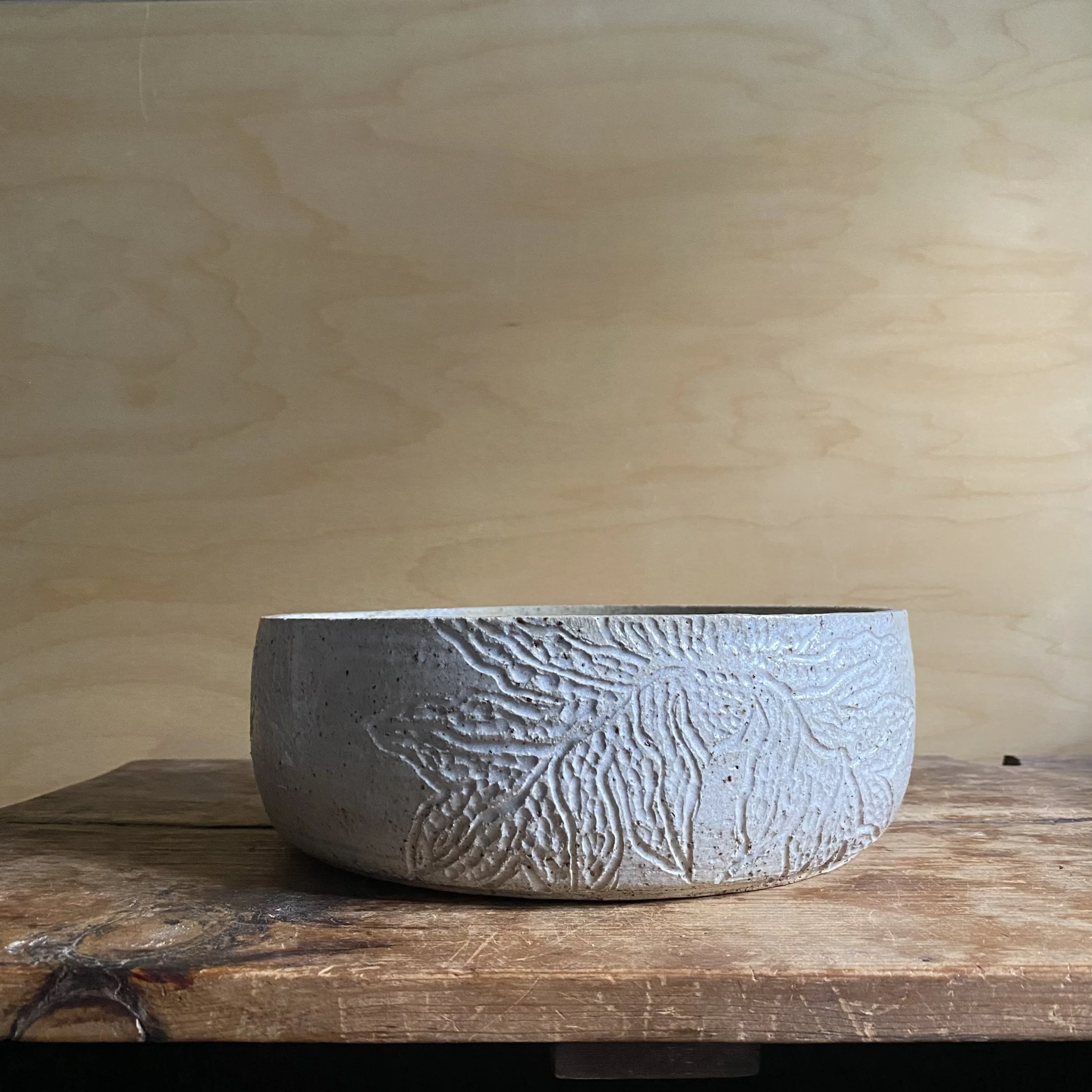 Unearthed Botanical Bowl - Ash glaze