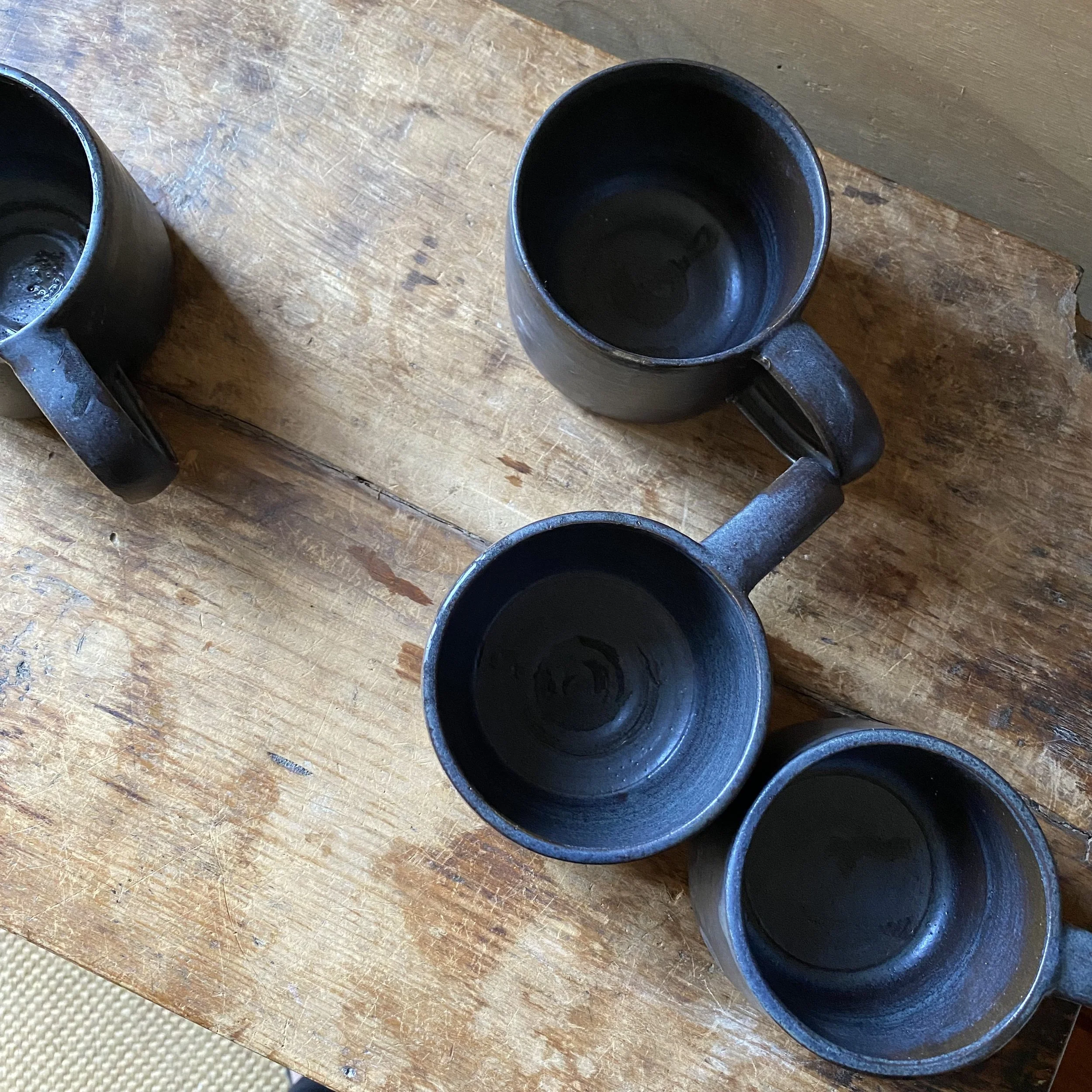 Handmade ceramic Carbon pottery mug