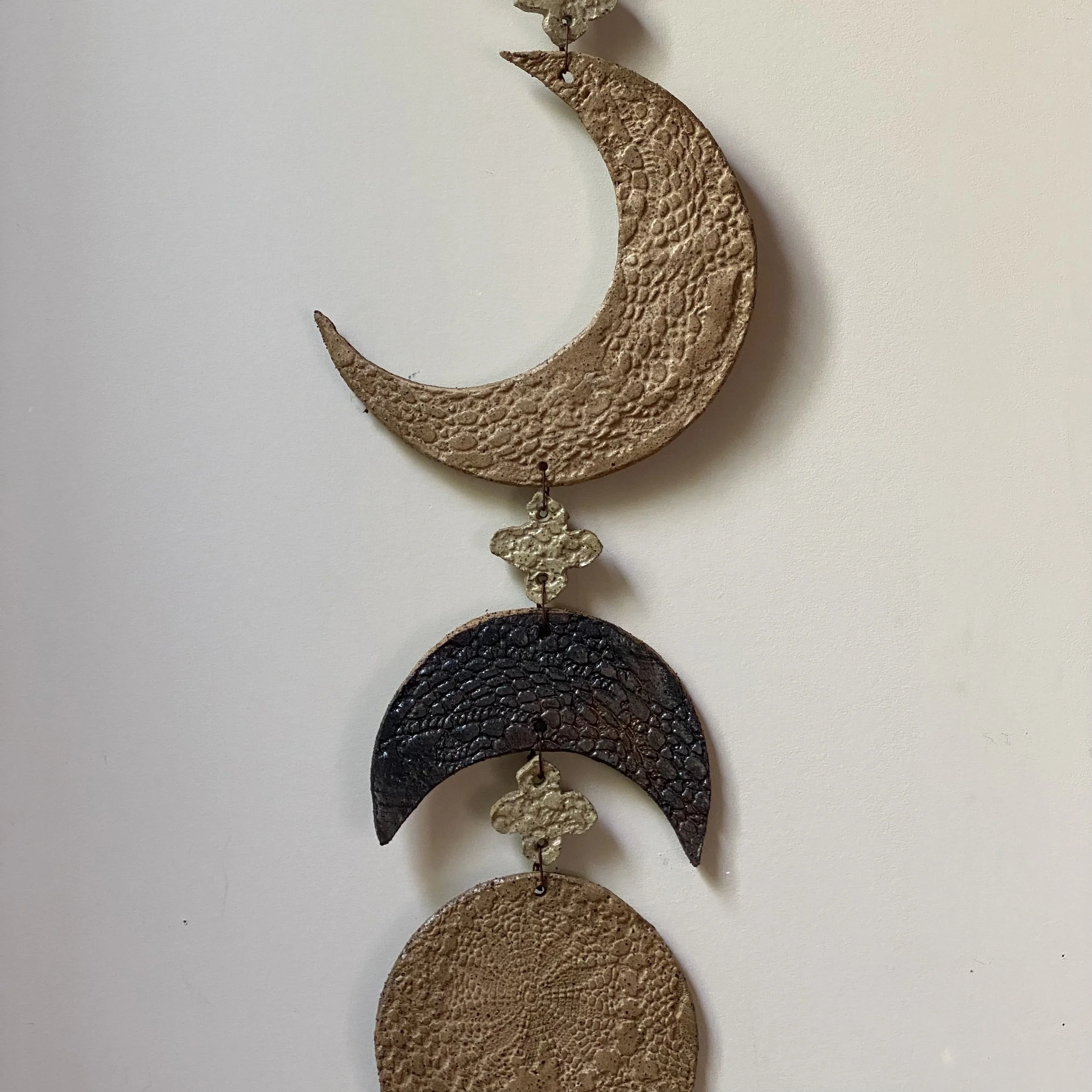 Unearthed Moon Phase Ceramic Wallhanging - Seven