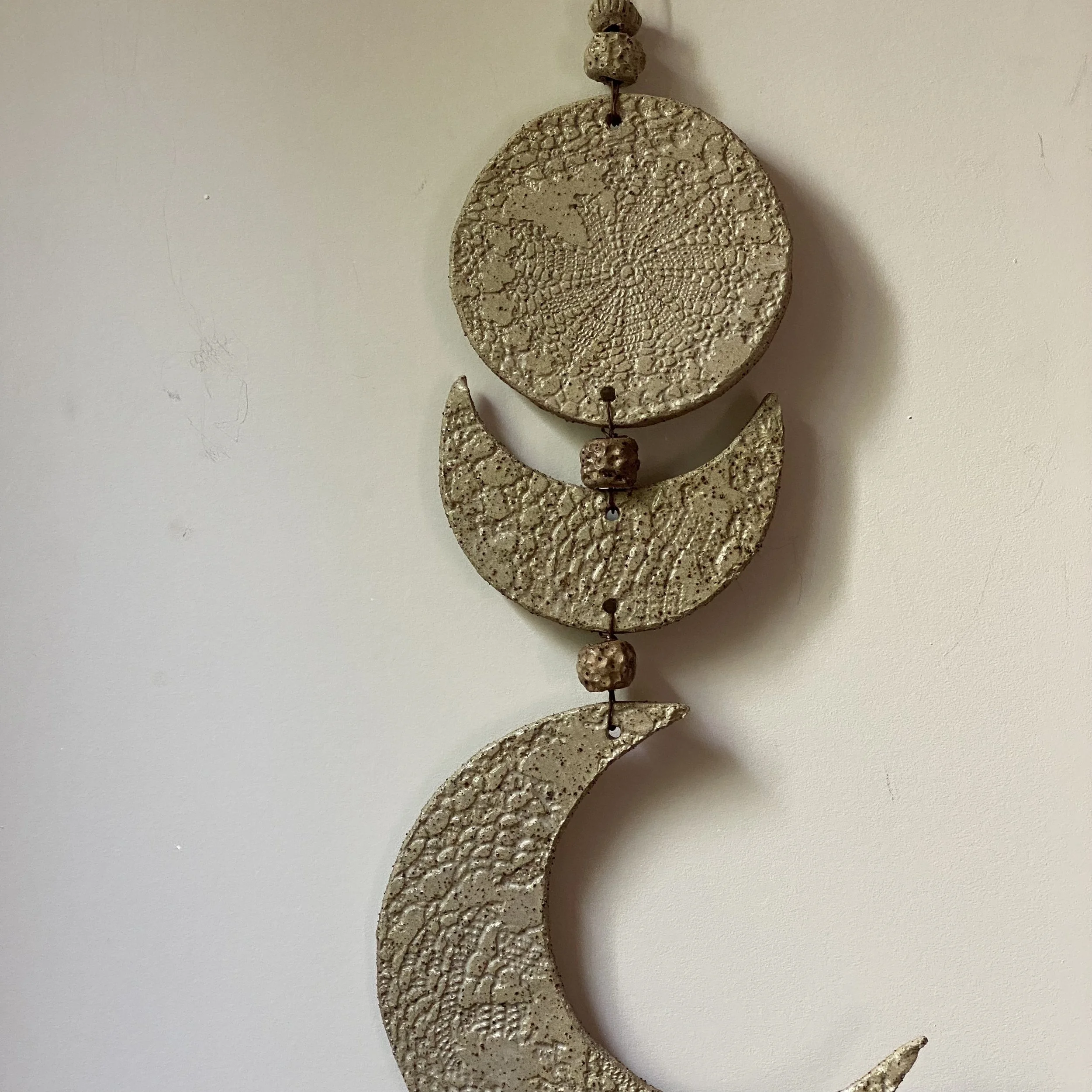 Unearthed Moon Phase Ceramic Wallhanging - Four