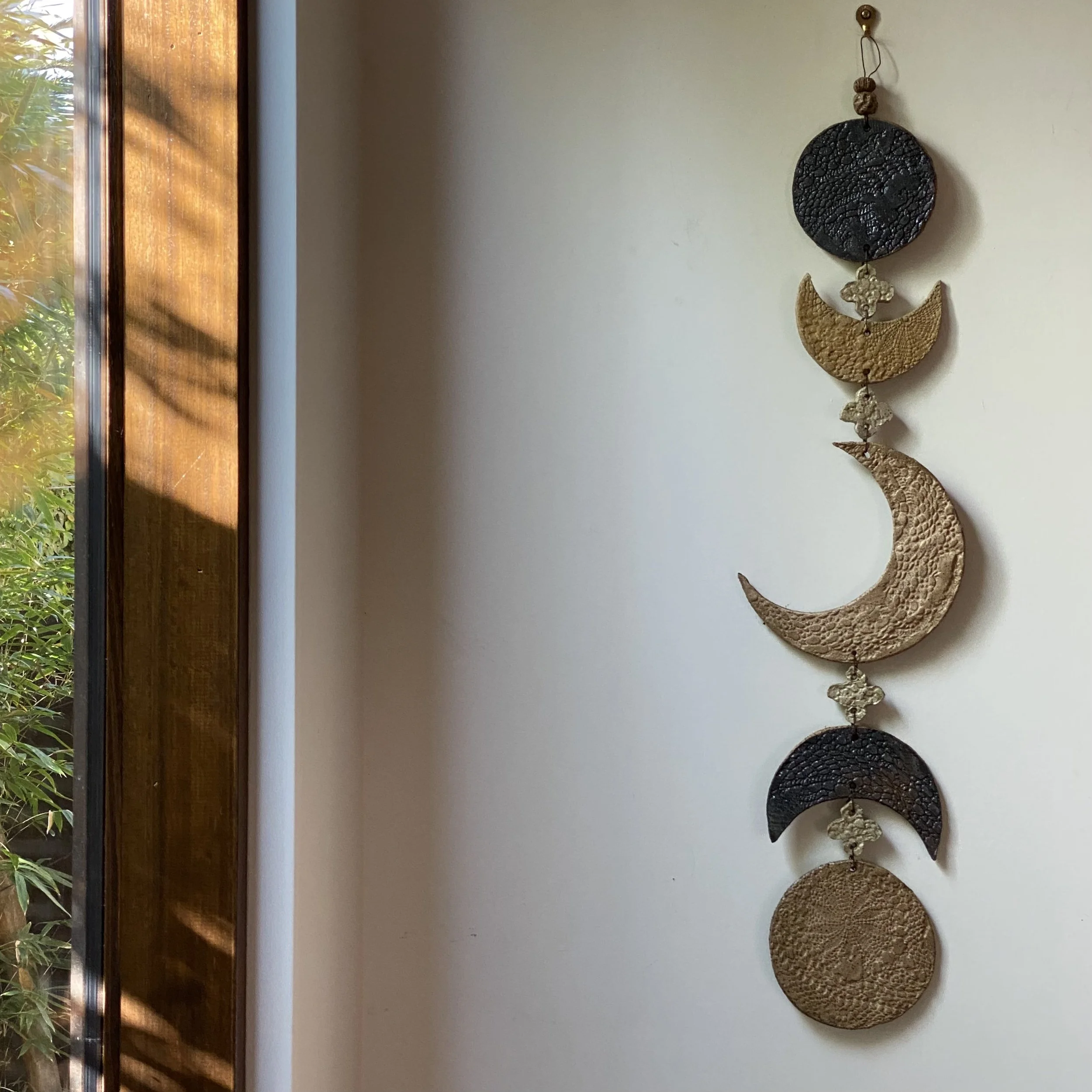 Unearthed Moon Phase Ceramic Wallhanging  - Seven