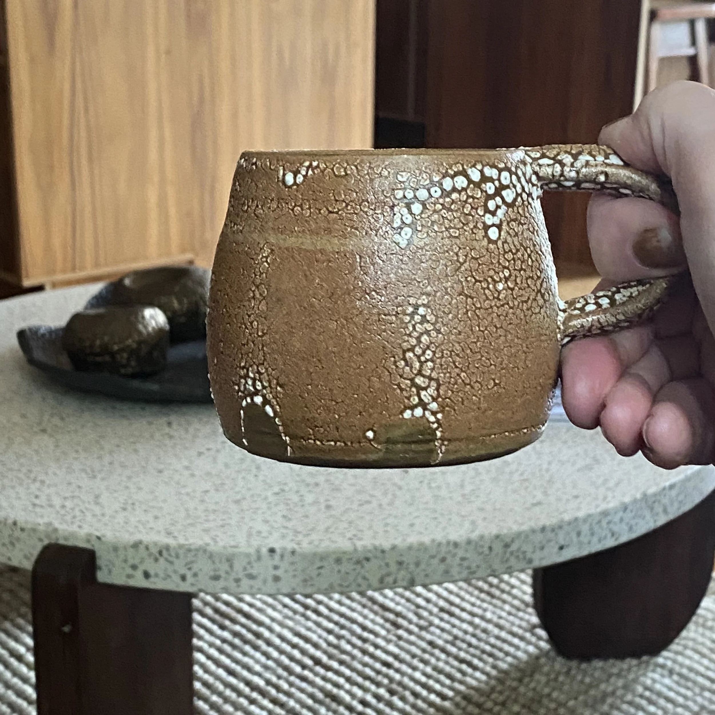 Handmade Cracked Earth Australian terracotta mug