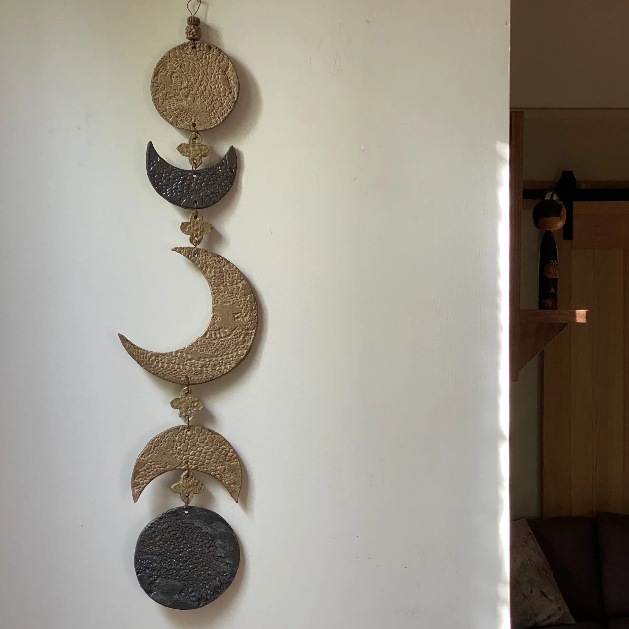 Unearthed Moon Phase Ceramic Wallhanging - Six