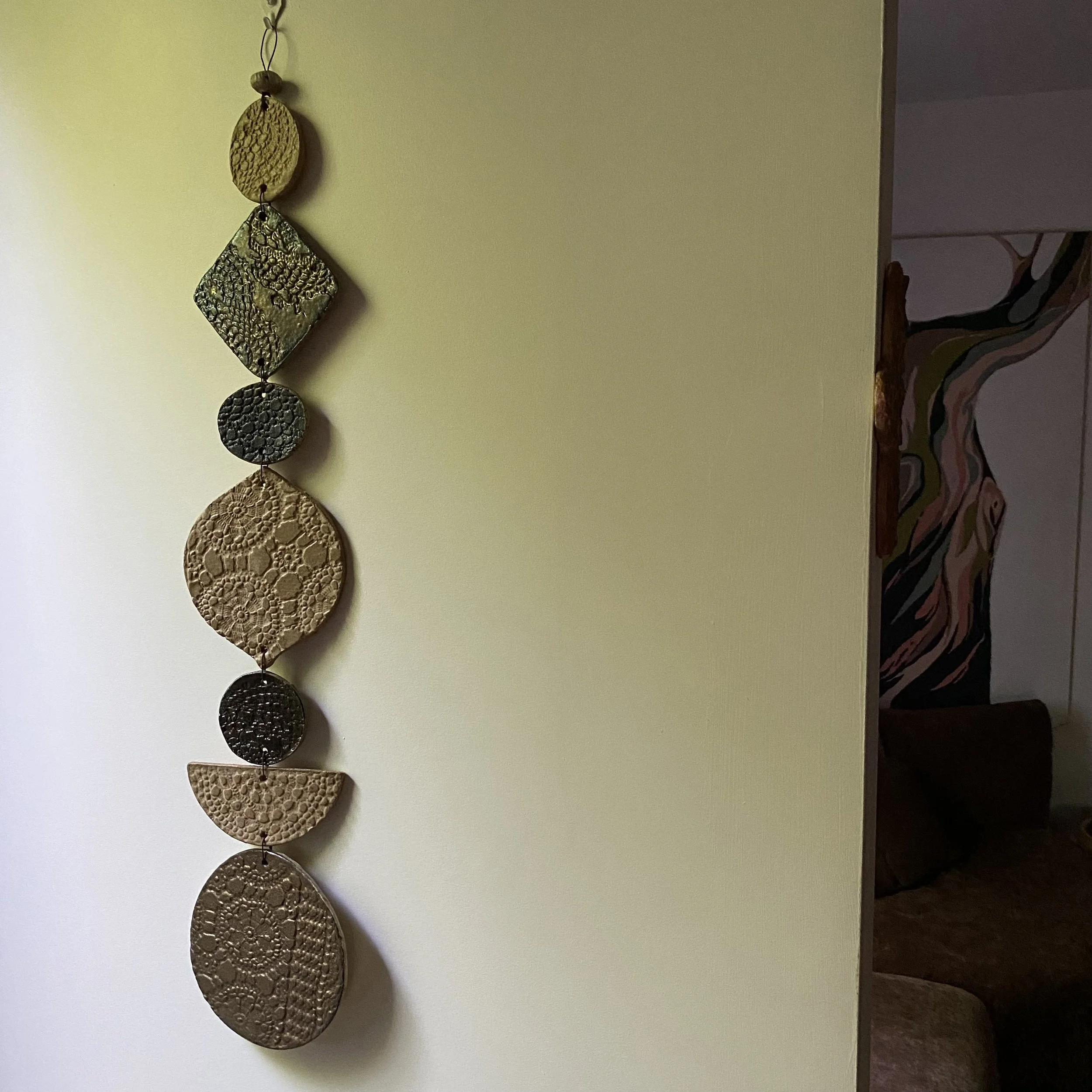 Unearthed Large Flora Wall Hanging - Earthy Bronze Glaze