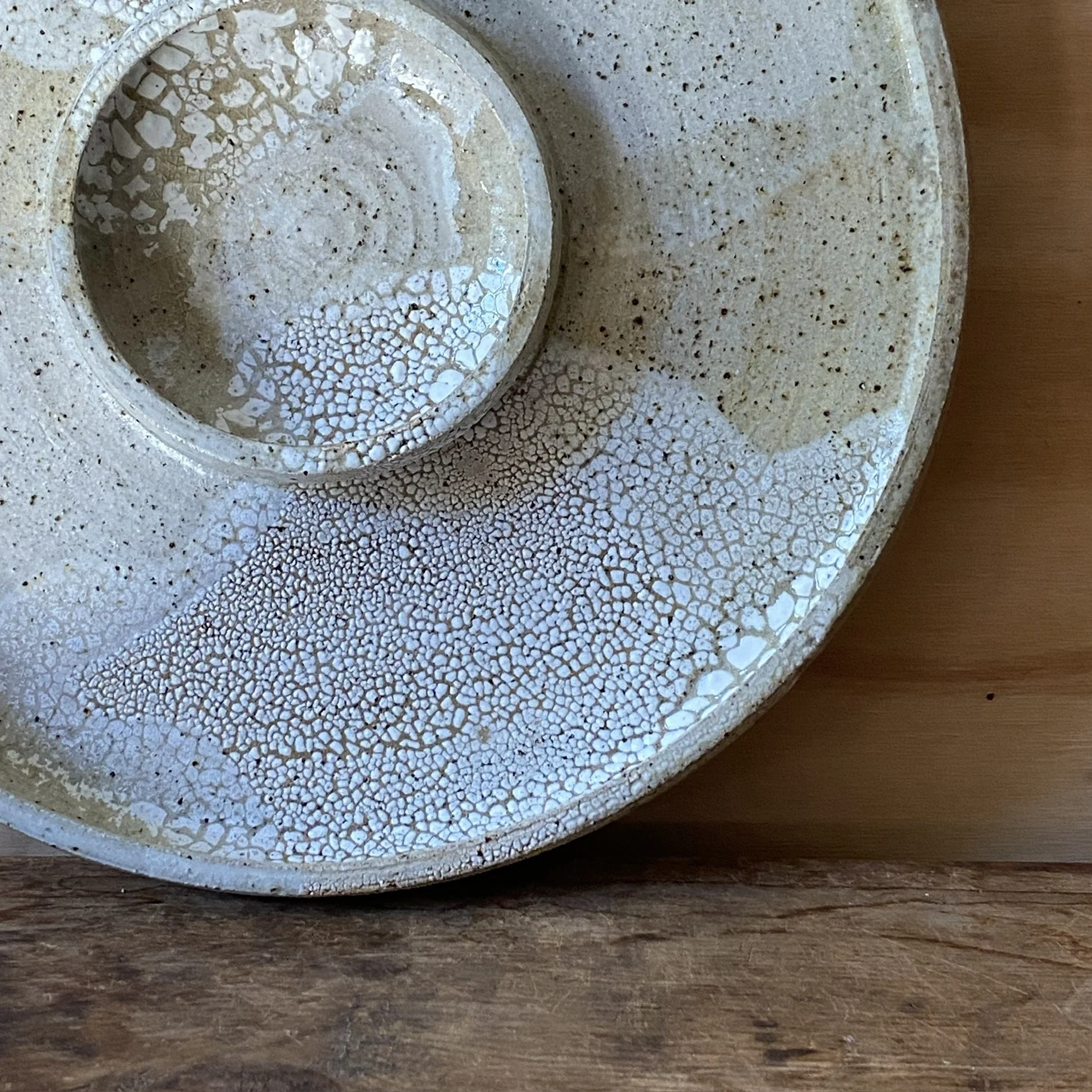 Unearthed terrafirma dumpling platter handmade pottery