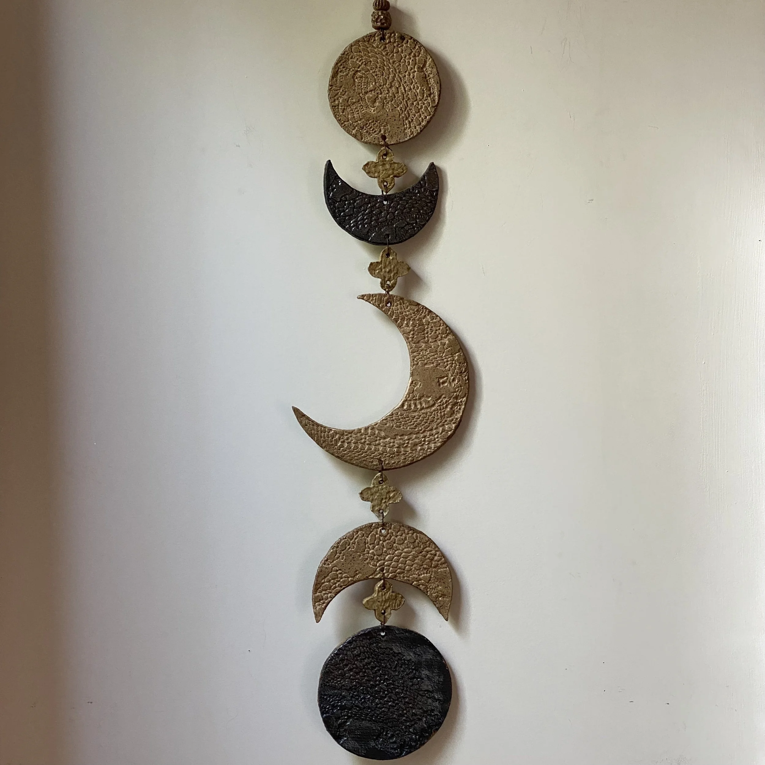 Unearthed Moon Phase Ceramic Wallhanging - Six