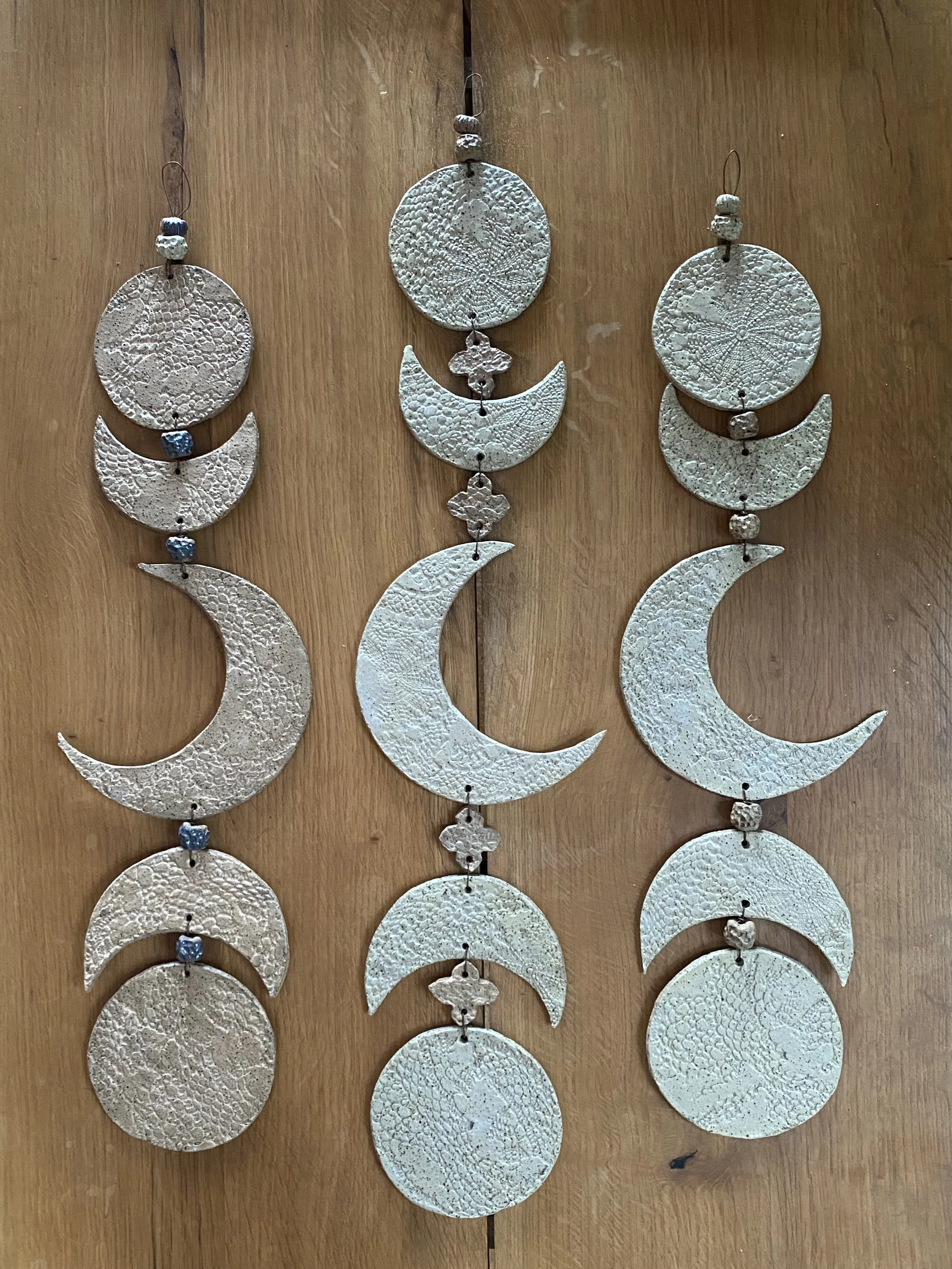 Unearthed Moon Phase Ceramic Wallhanging - Five