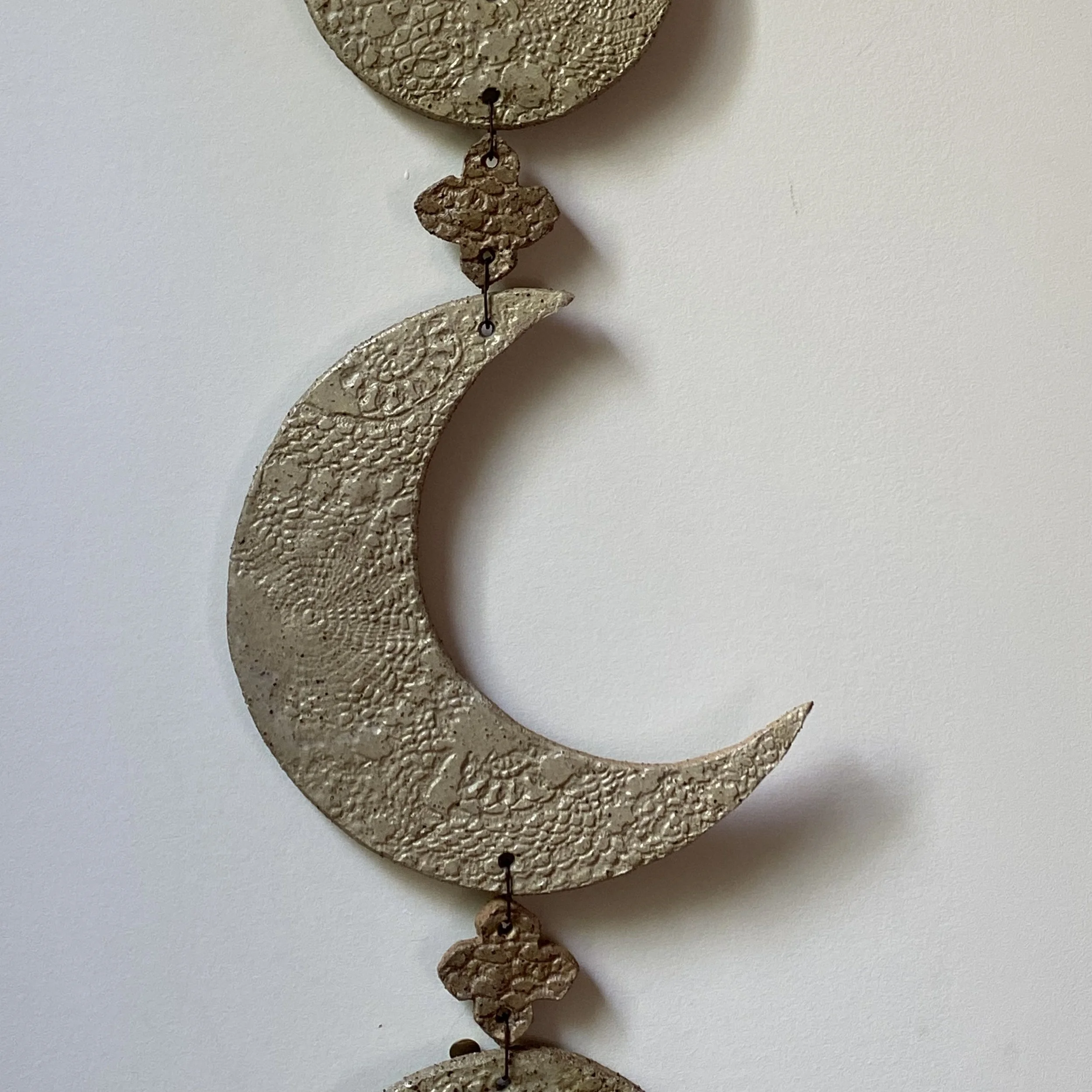 Unearthed Moon Phase Ceramic Wallhanging - Five