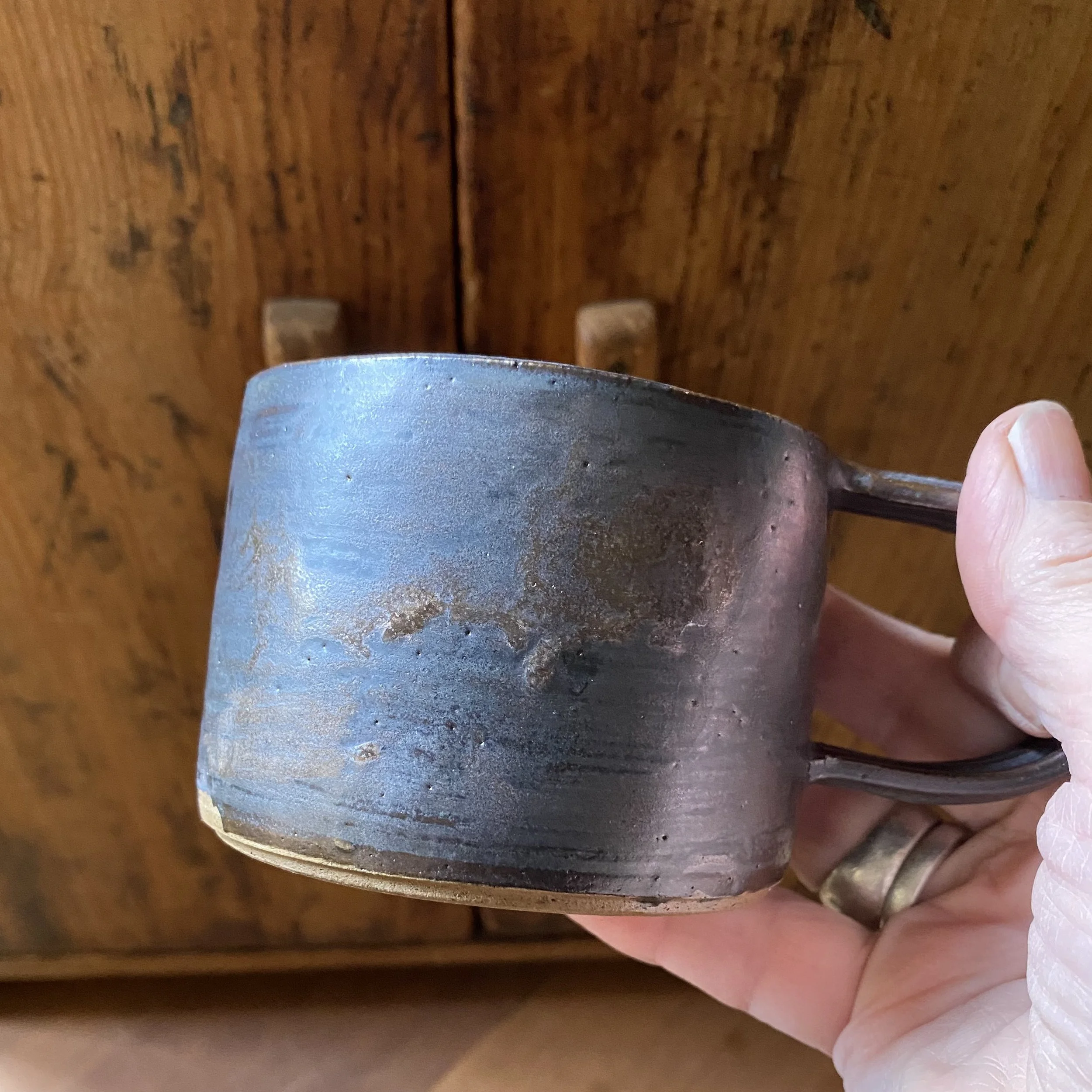 Handmade ceramic Carbon pottery mug