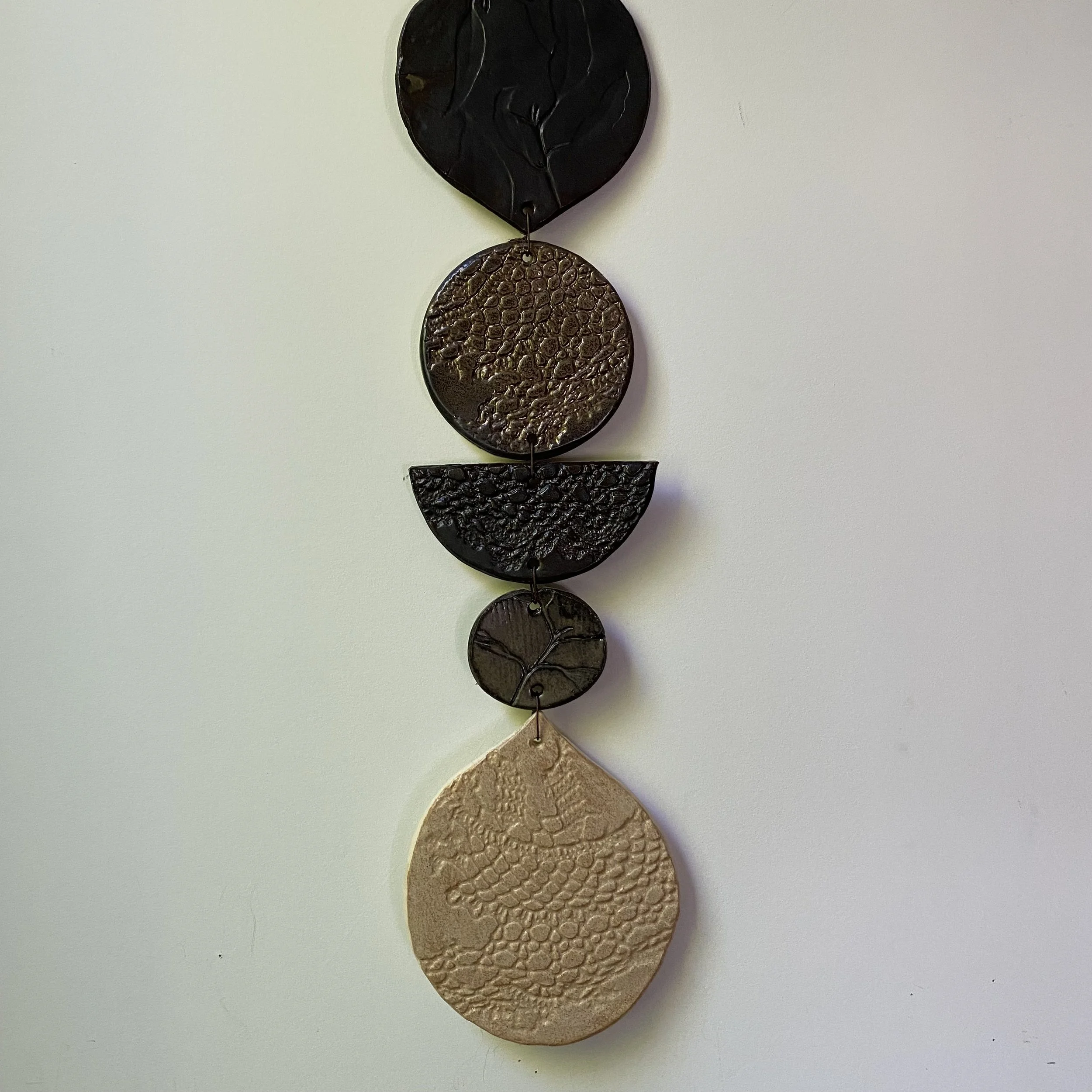 Unearthed Large Flora Wall Hanging - Earthy Bronze tones Two