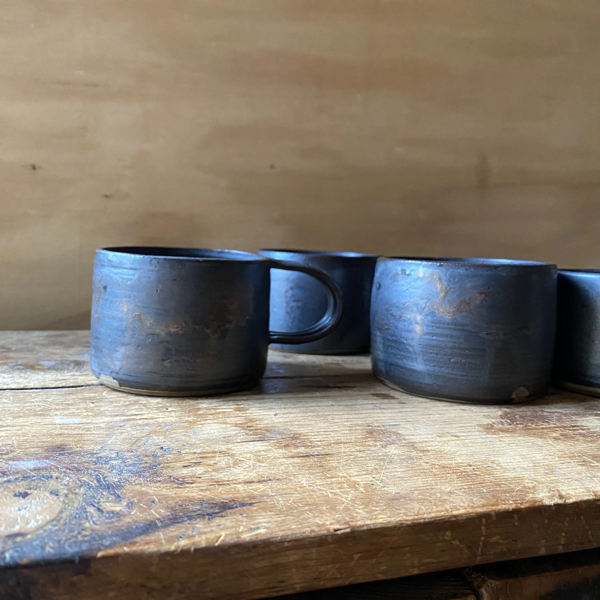 Handmade ceramic Carbon pottery mug