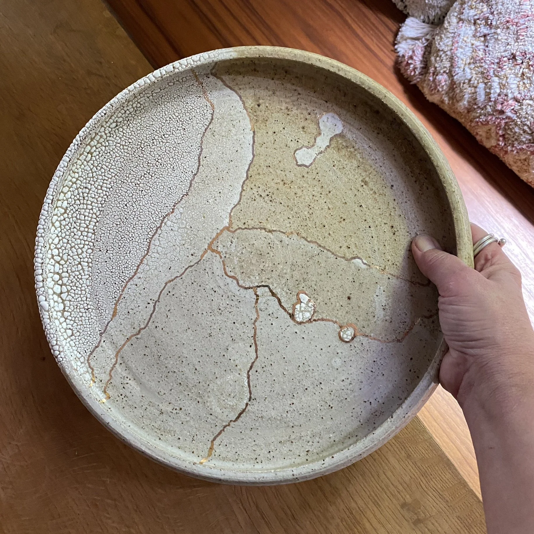 Terra Firma Gold Lustre ceramic platter