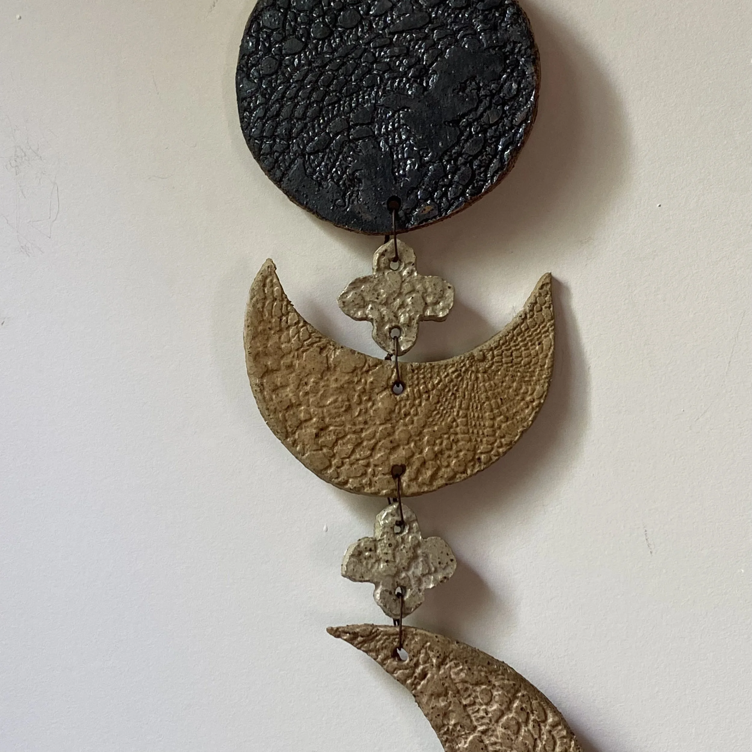 Unearthed Moon Phase Ceramic Wallhanging - Seven