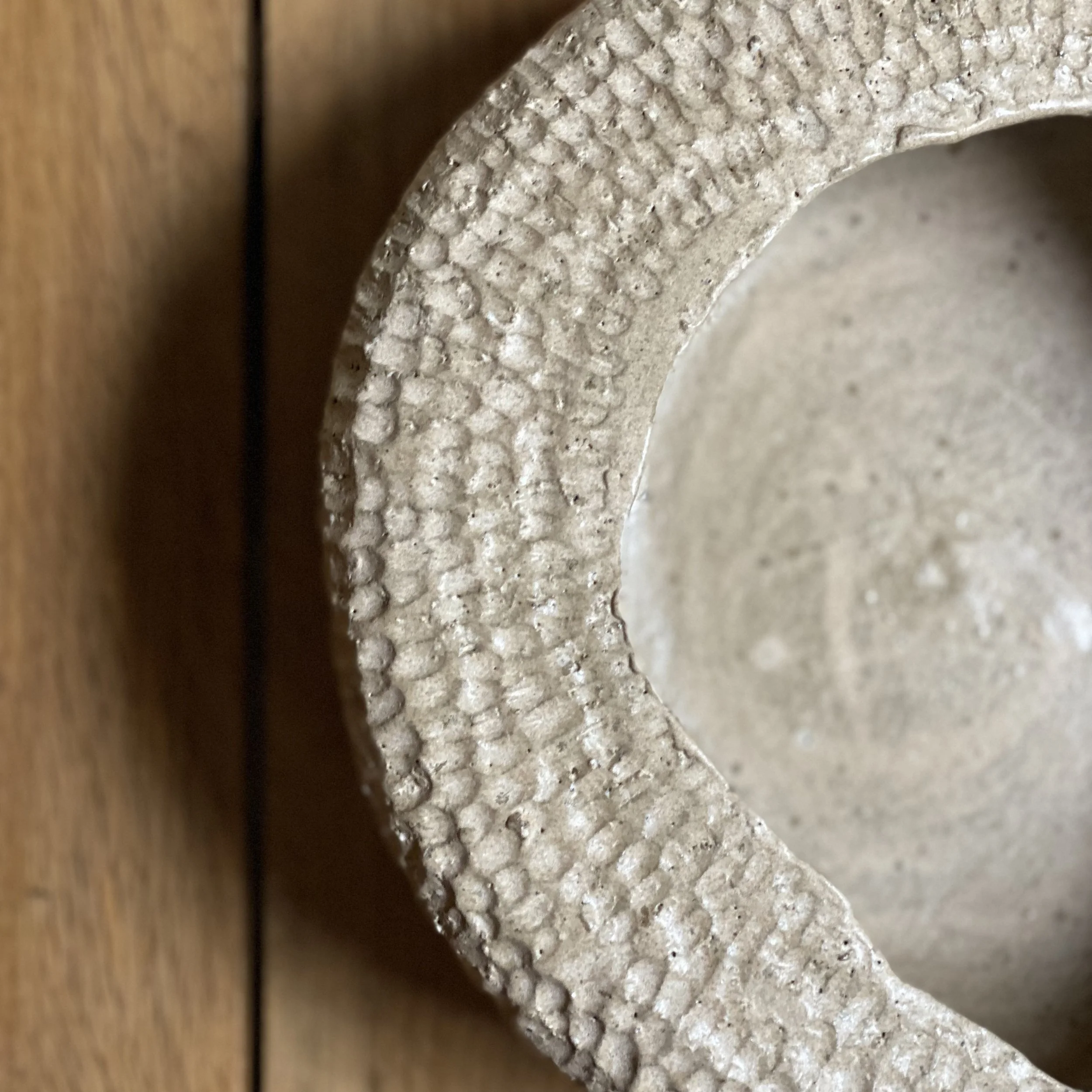 Unearthed Oblique Open Vessel - Ochre glaze