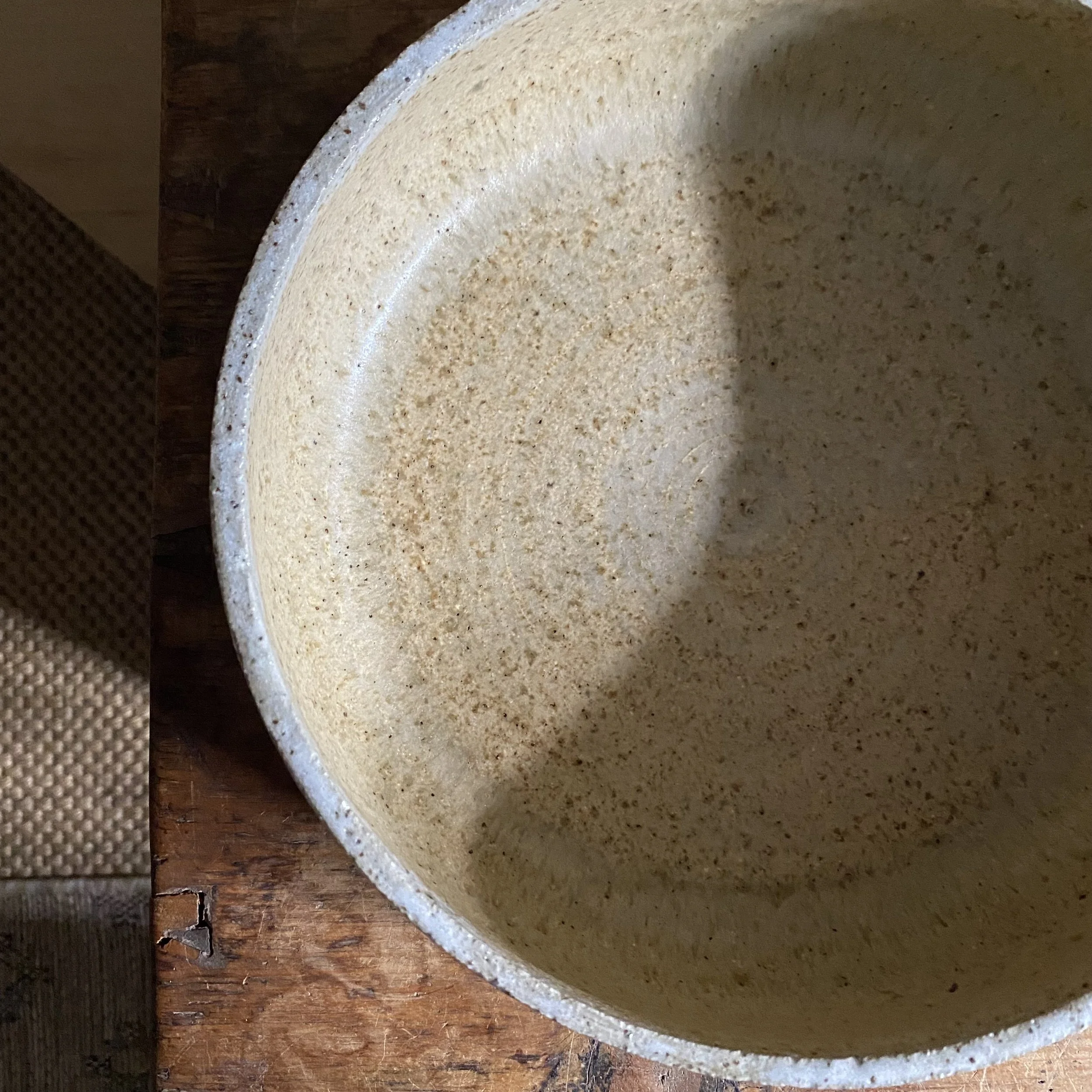 Handmade ceramic Terrafirma large Bowl interior detail