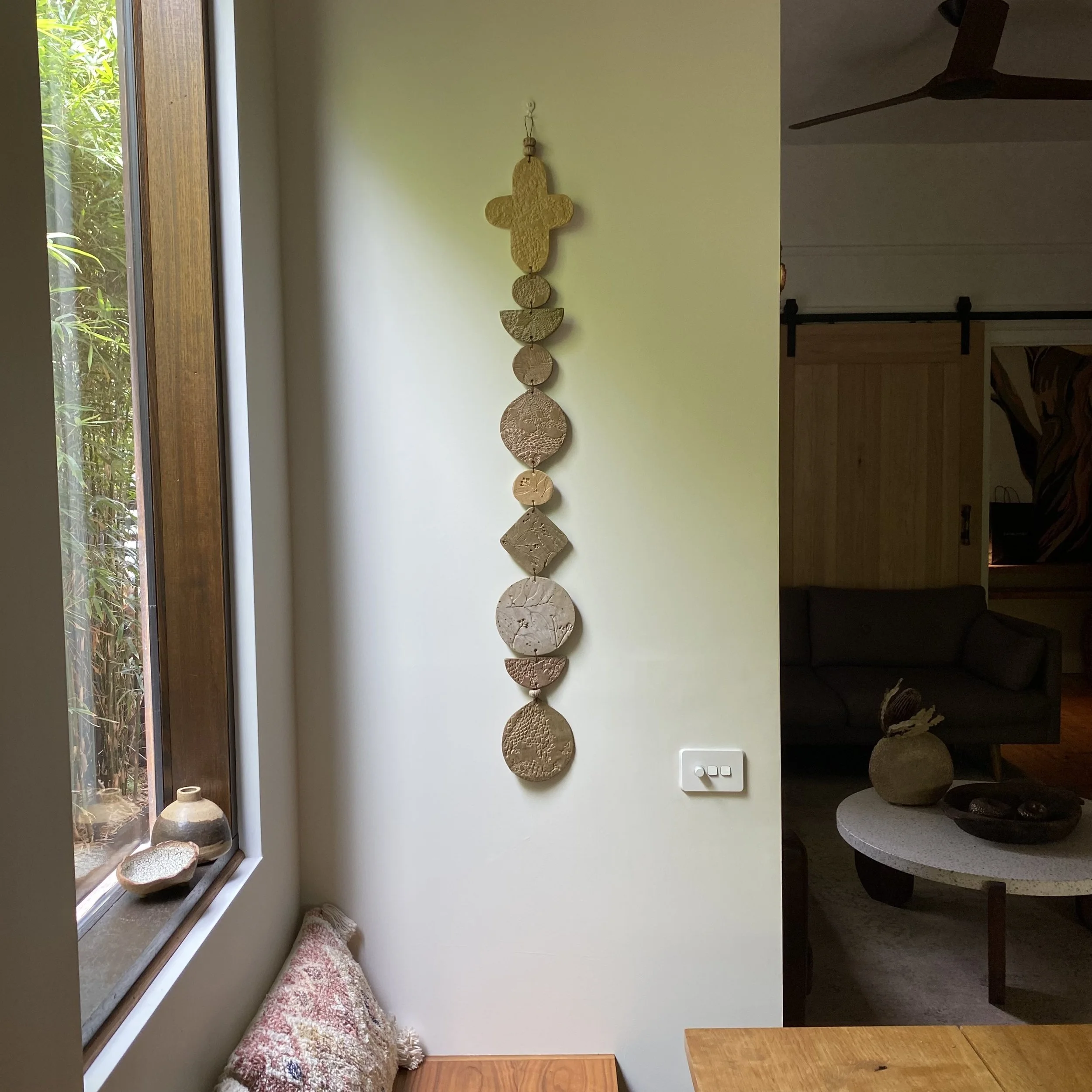 Unearthed XL Flora Wall Hanging - Earthy Blush tones