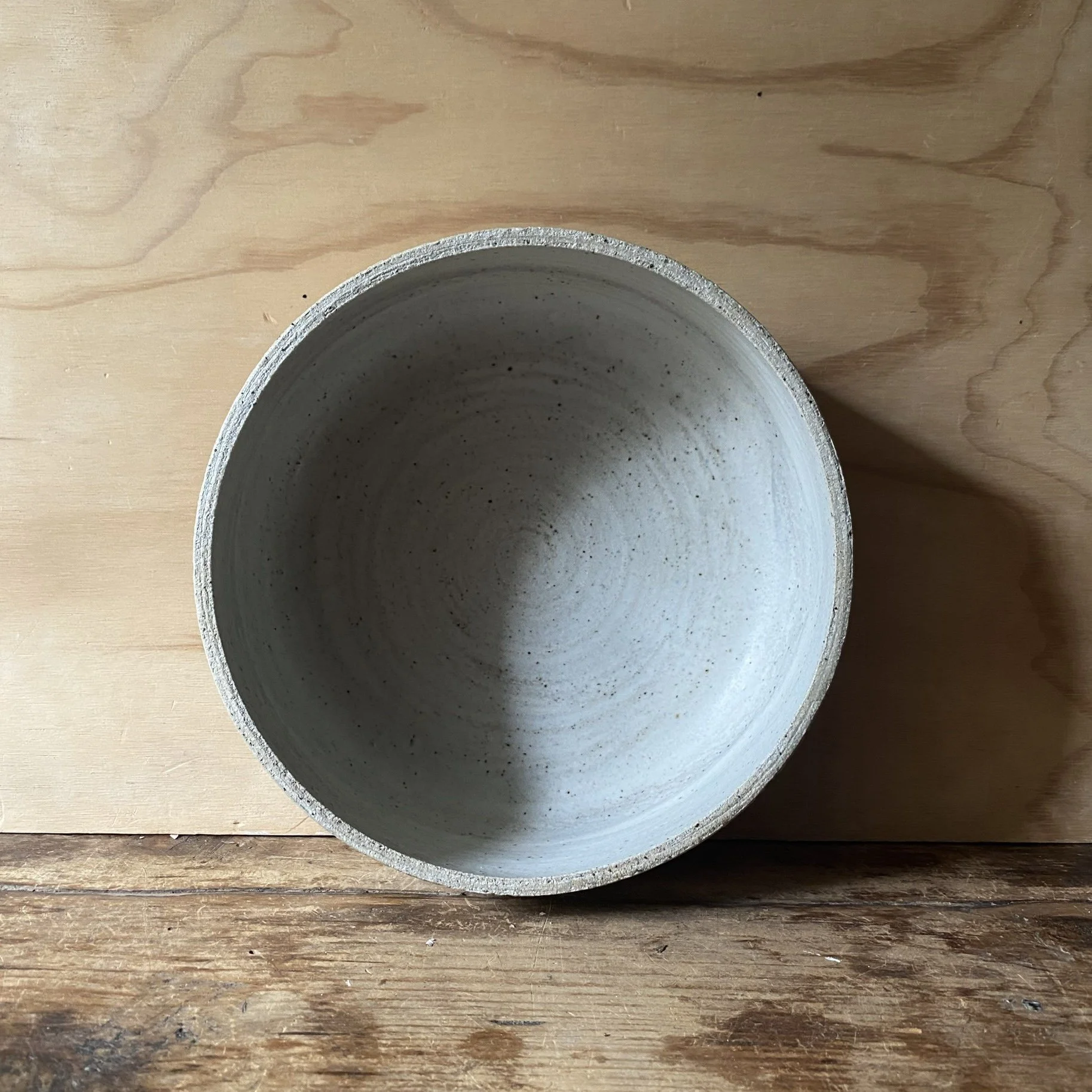 Unearthed Typography Tall Bowl - Ash glaze
