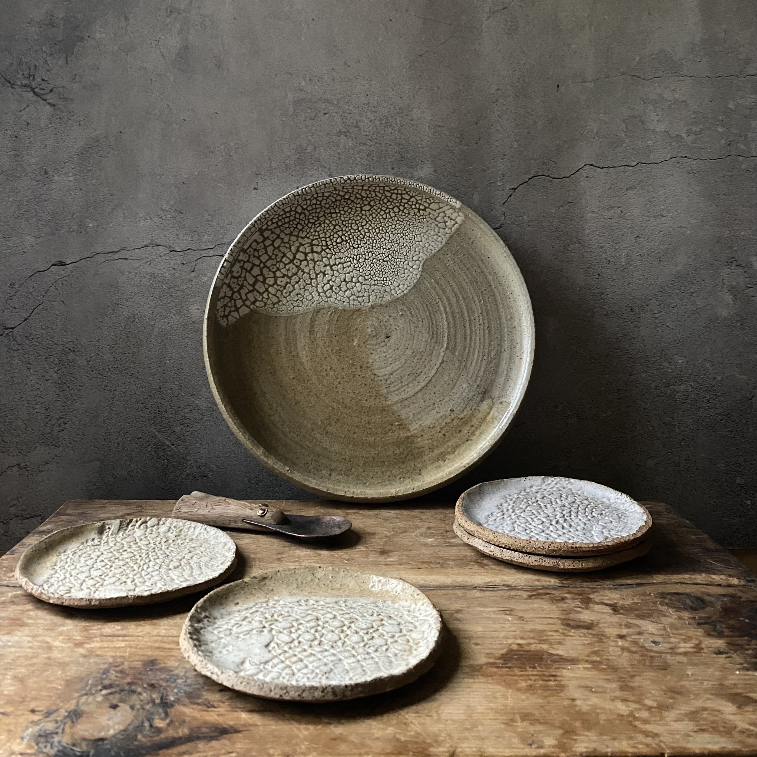 Handmade ceramic Unearthed Terra Firma platter - Natural Palette