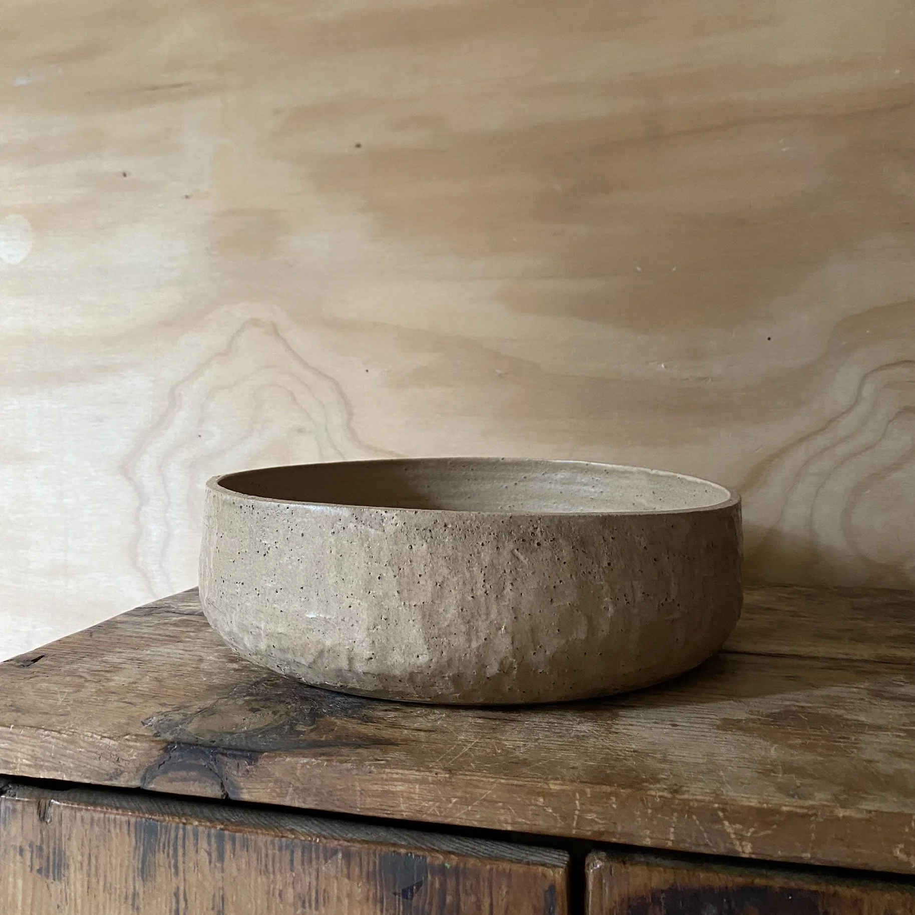 Unearthed handmade pottery Stone bowl