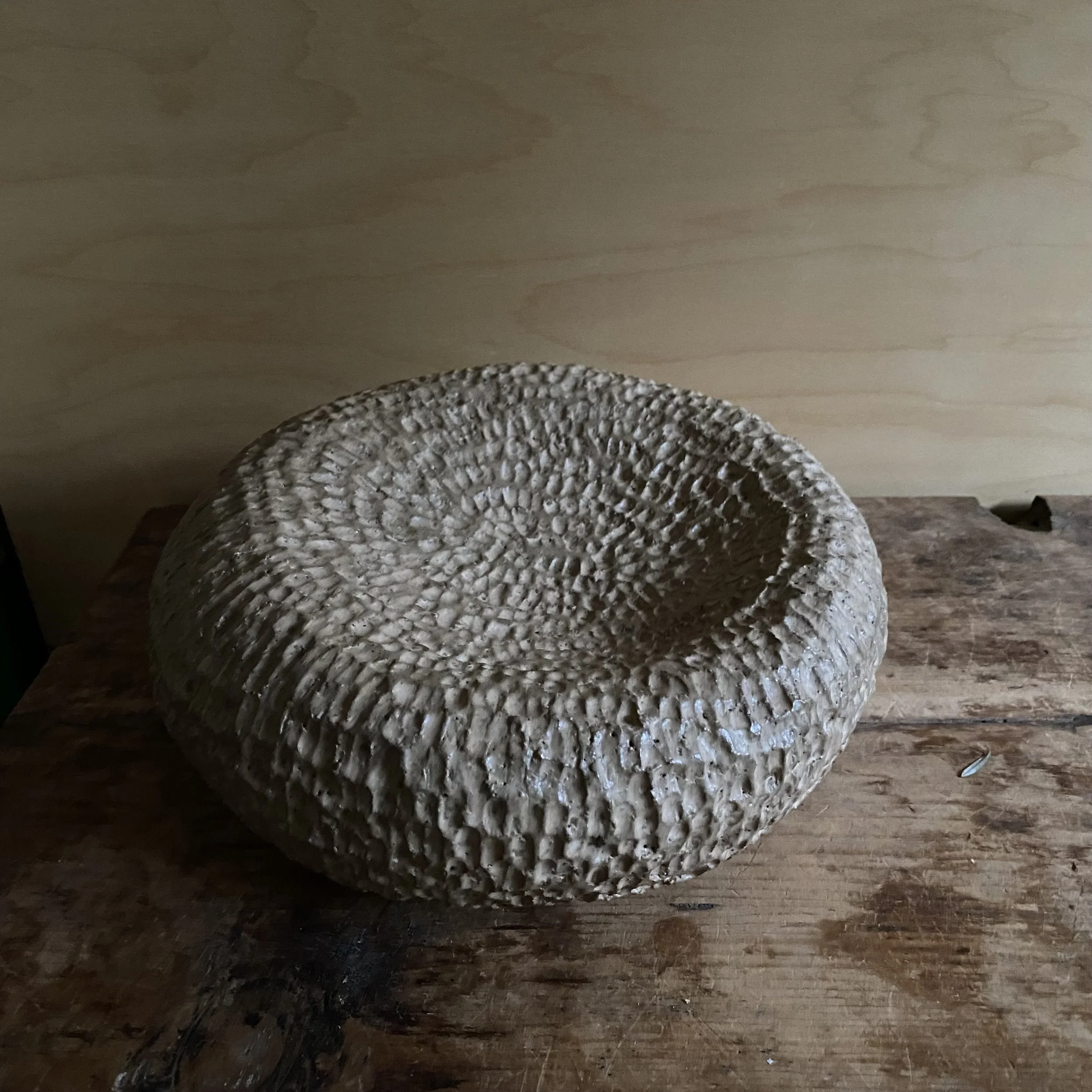 Unearthed Oblique Vessel - Ochre glaze