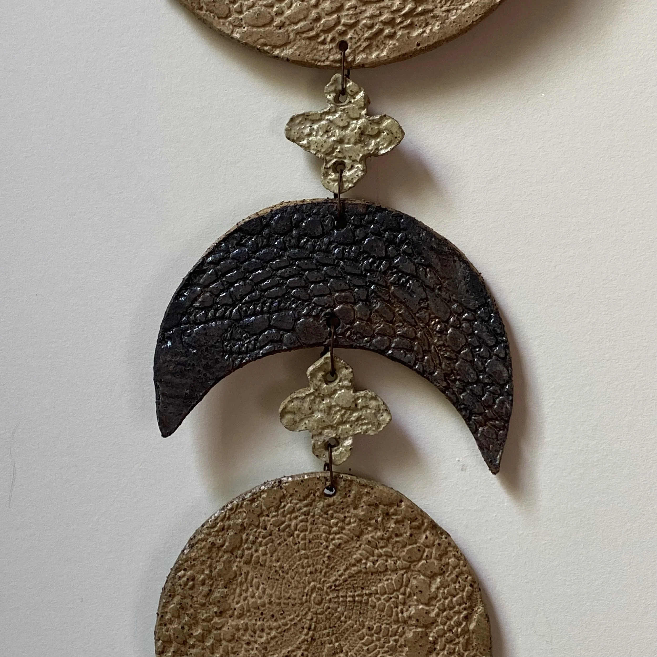 Unearthed Moon Phase Ceramic Wallhanging - Seven